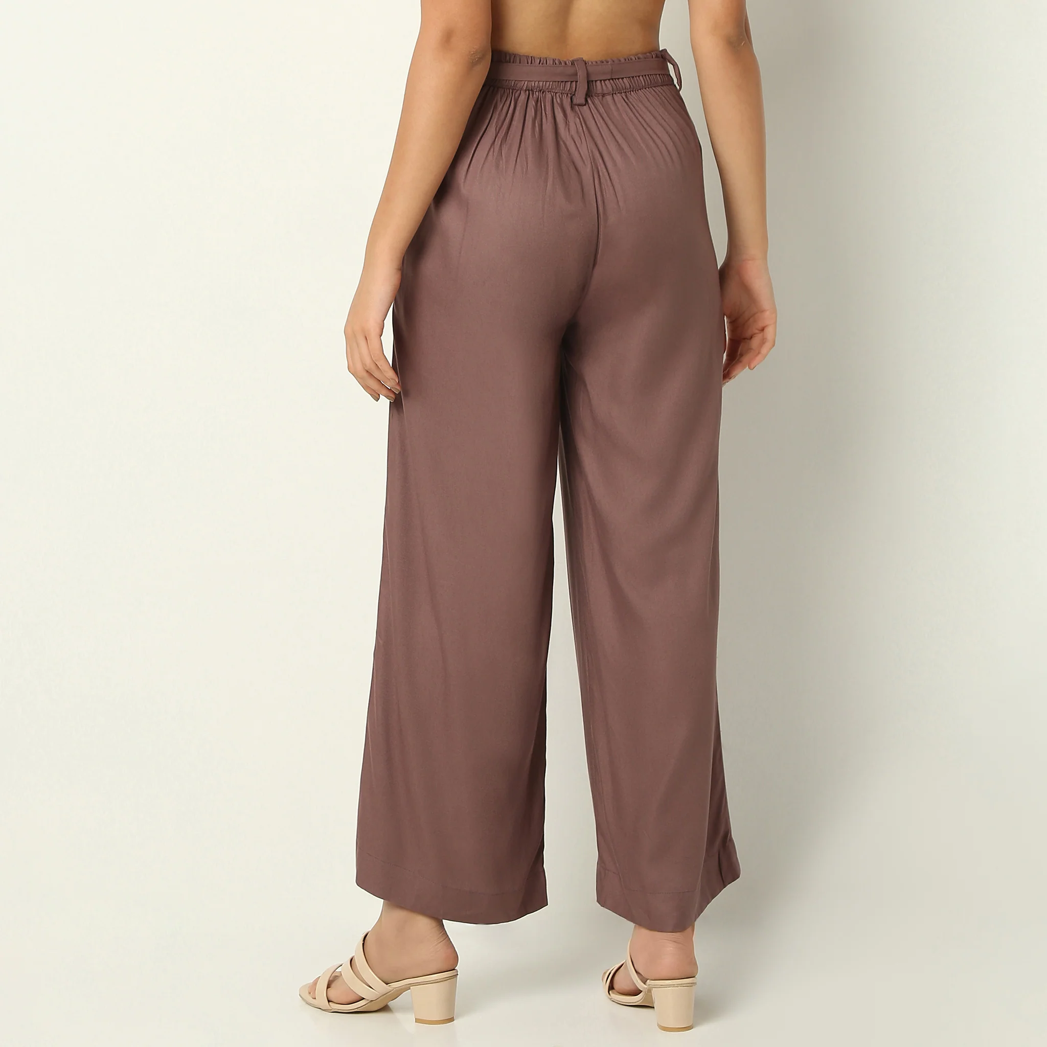 Ankle Length Flare Fit Solid Culottes - Image 3