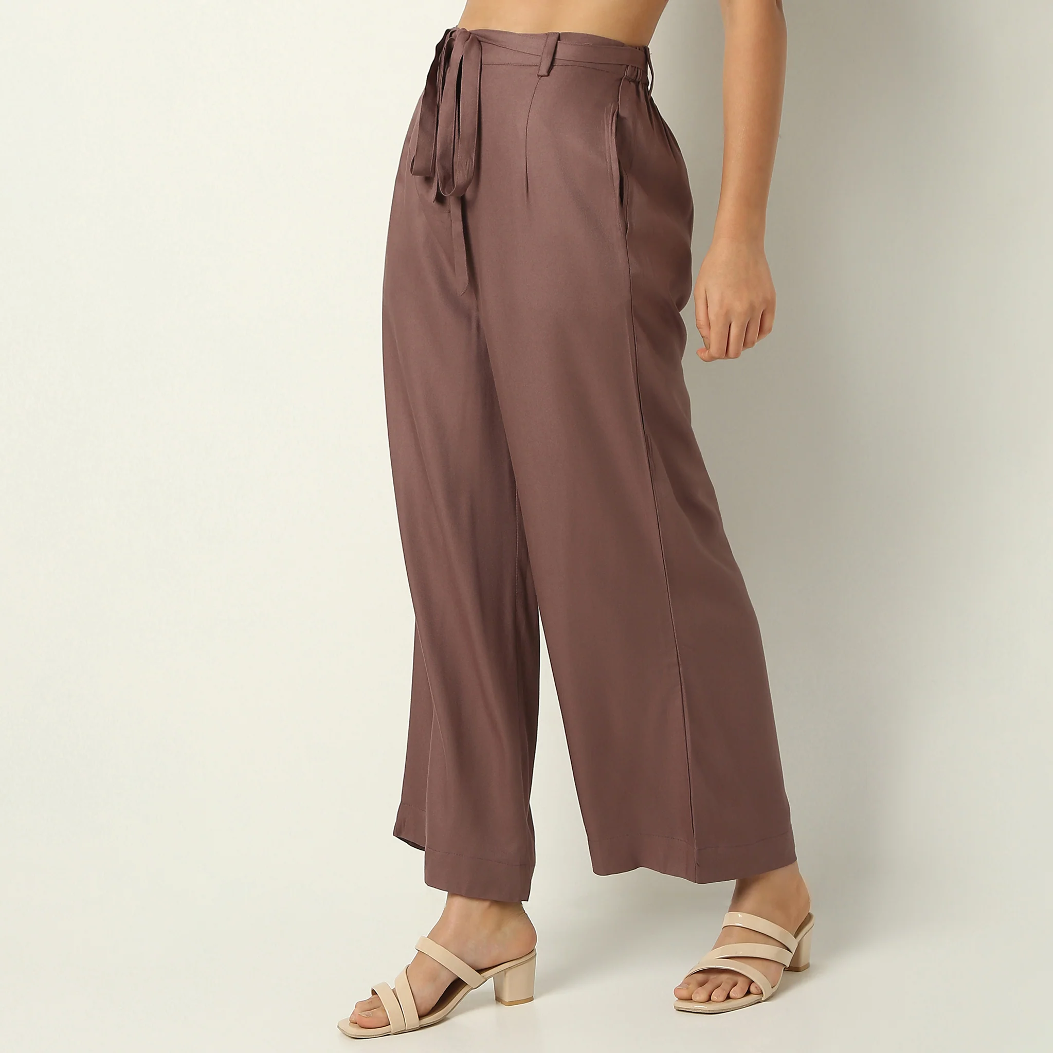 Ankle Length Flare Fit Solid Culottes - Image 5