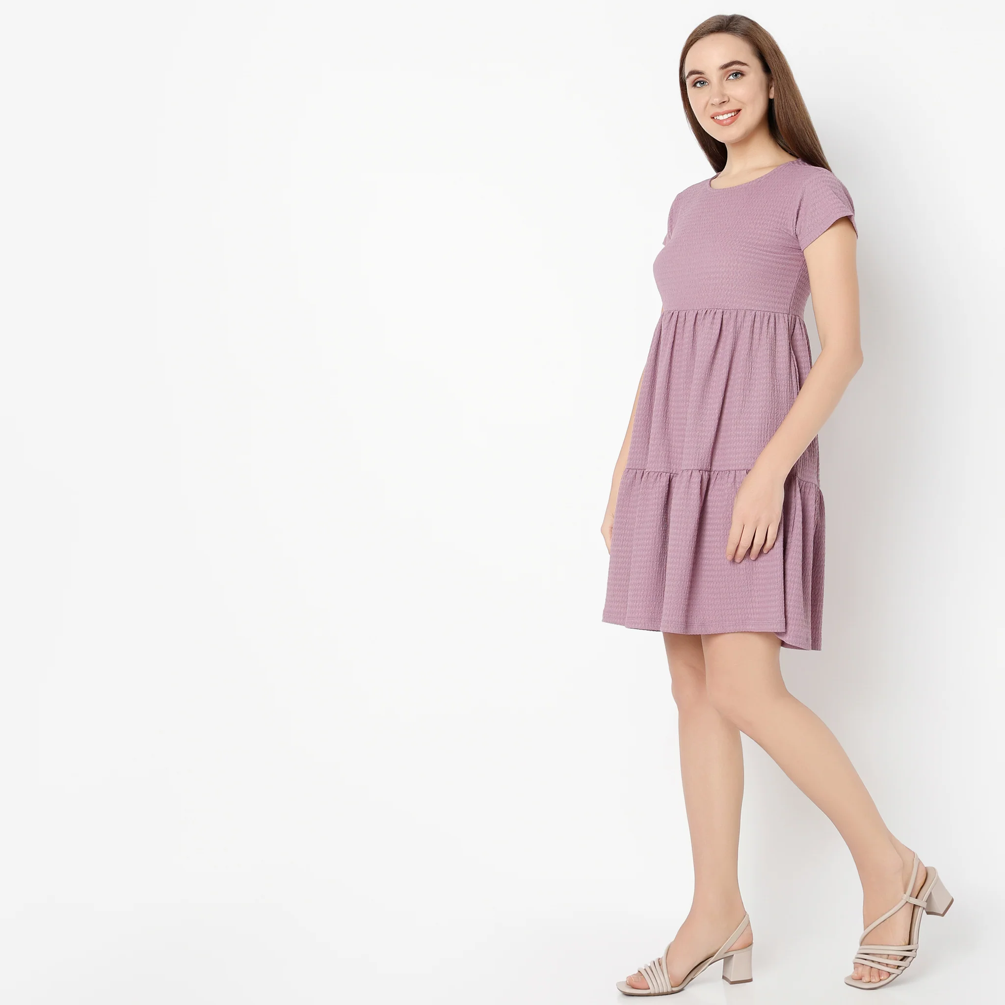 Structured Flared Tear Dress - Image 5