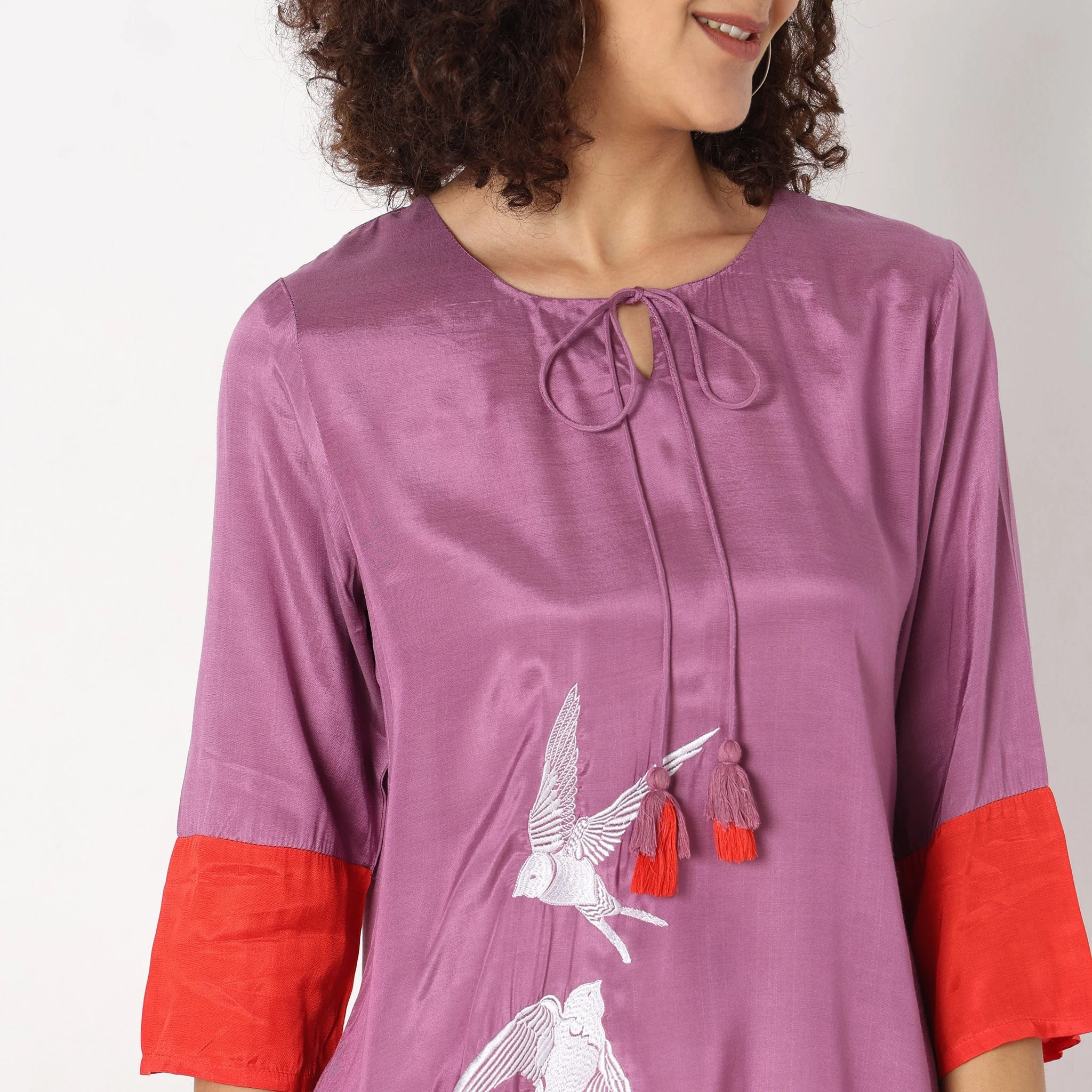 Flare Fit Solid Kurta - Image 8