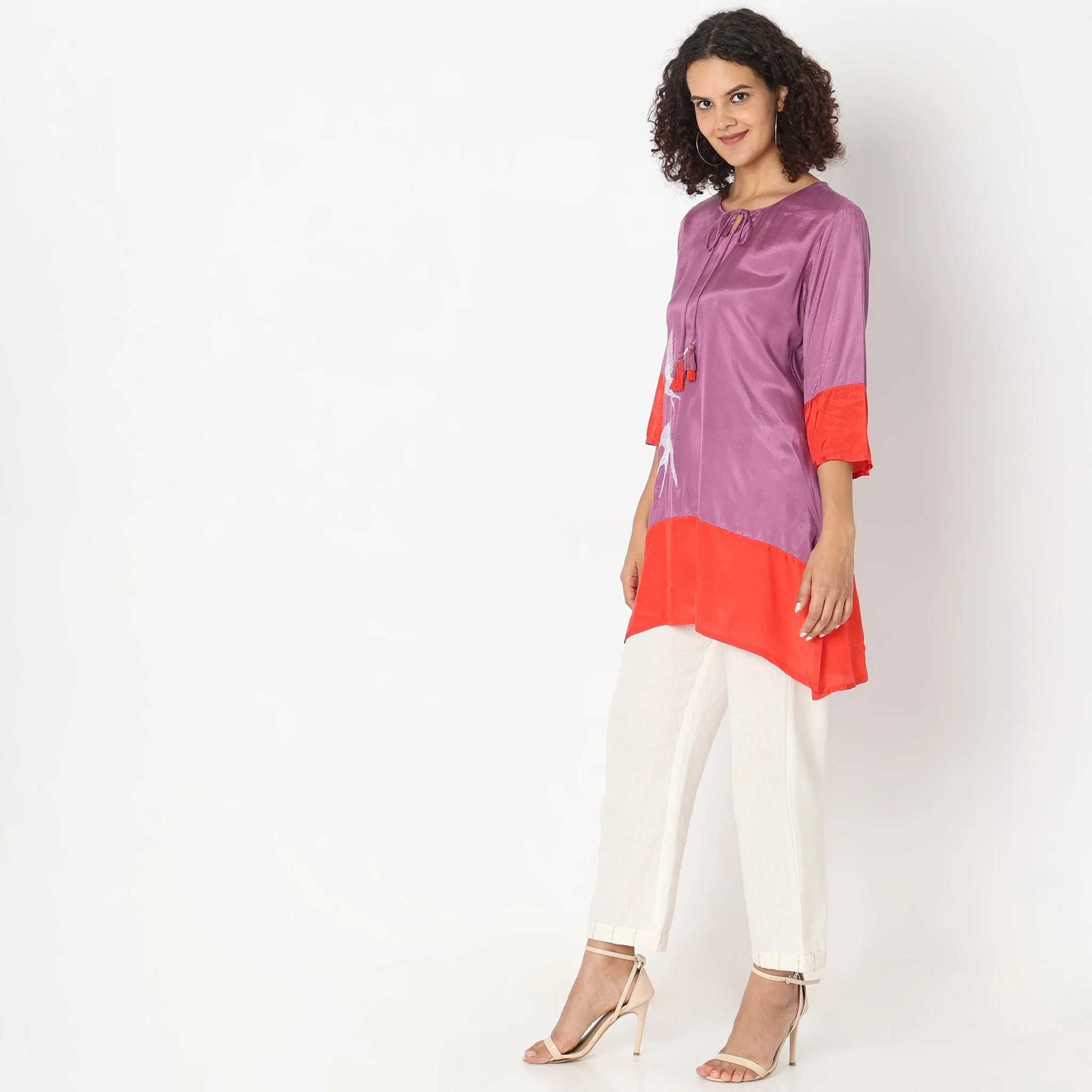 Flare Fit Solid Kurta - Image 9
