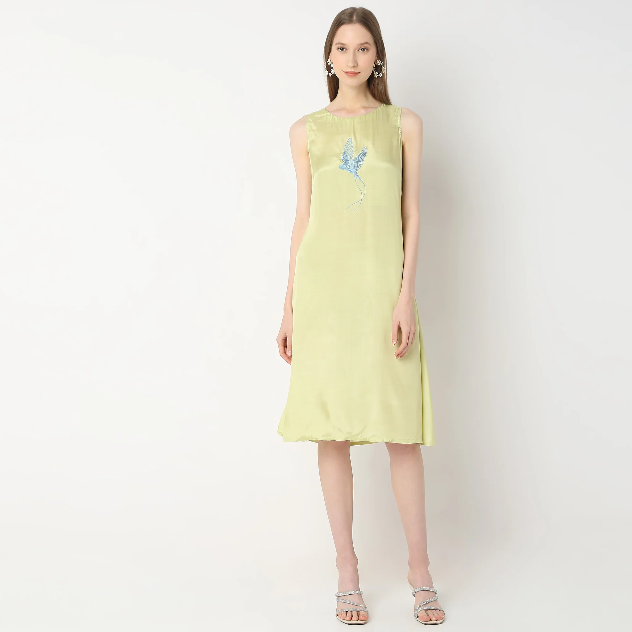 Flare Fit Solid Dress - Image 11