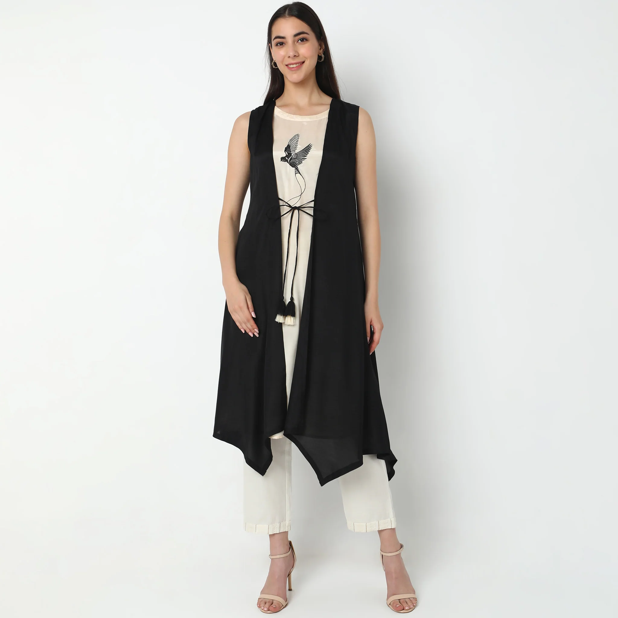 Flare Fit Solid Dress - Image 2