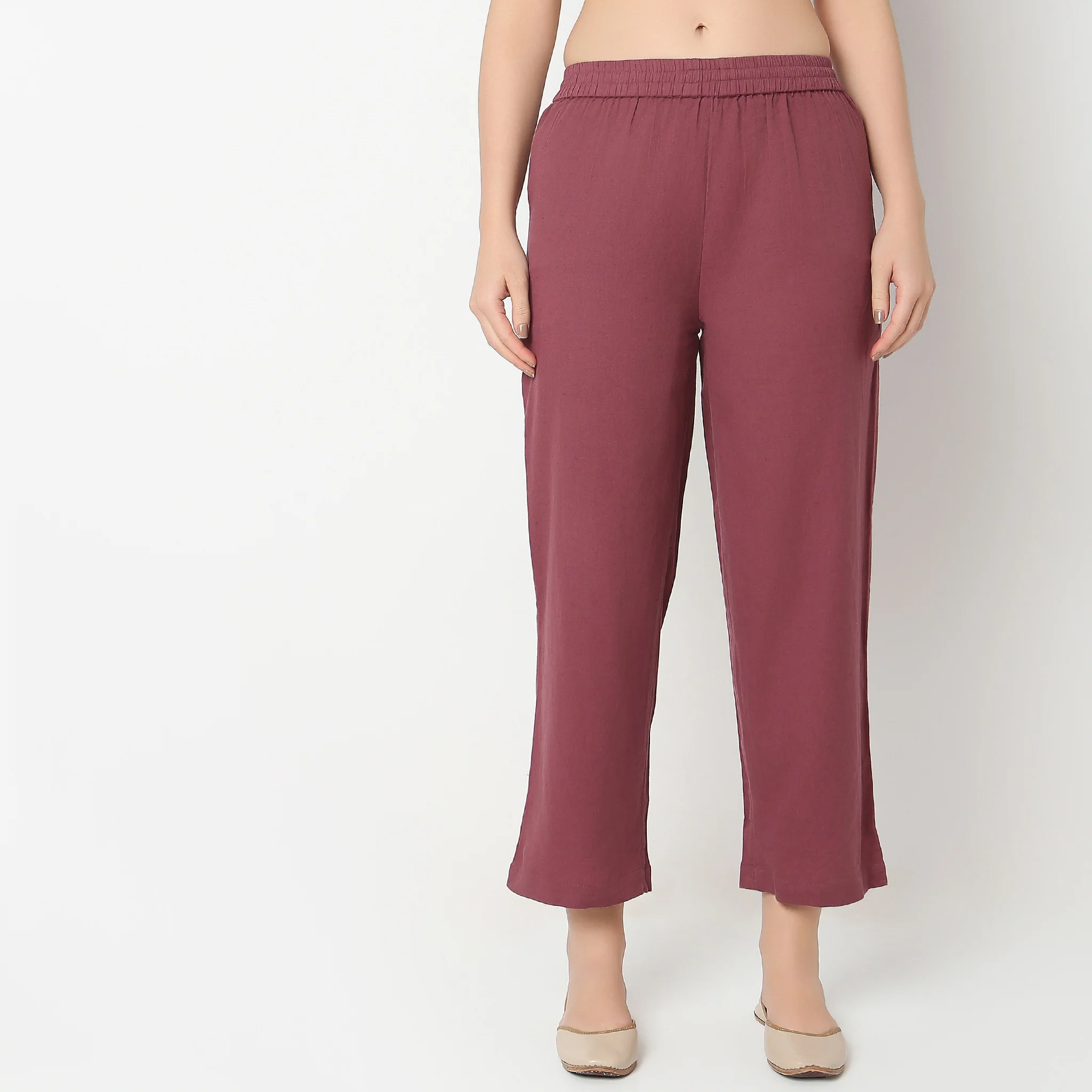 Flare Fit Solid Kurta With Pant Set - Image 6