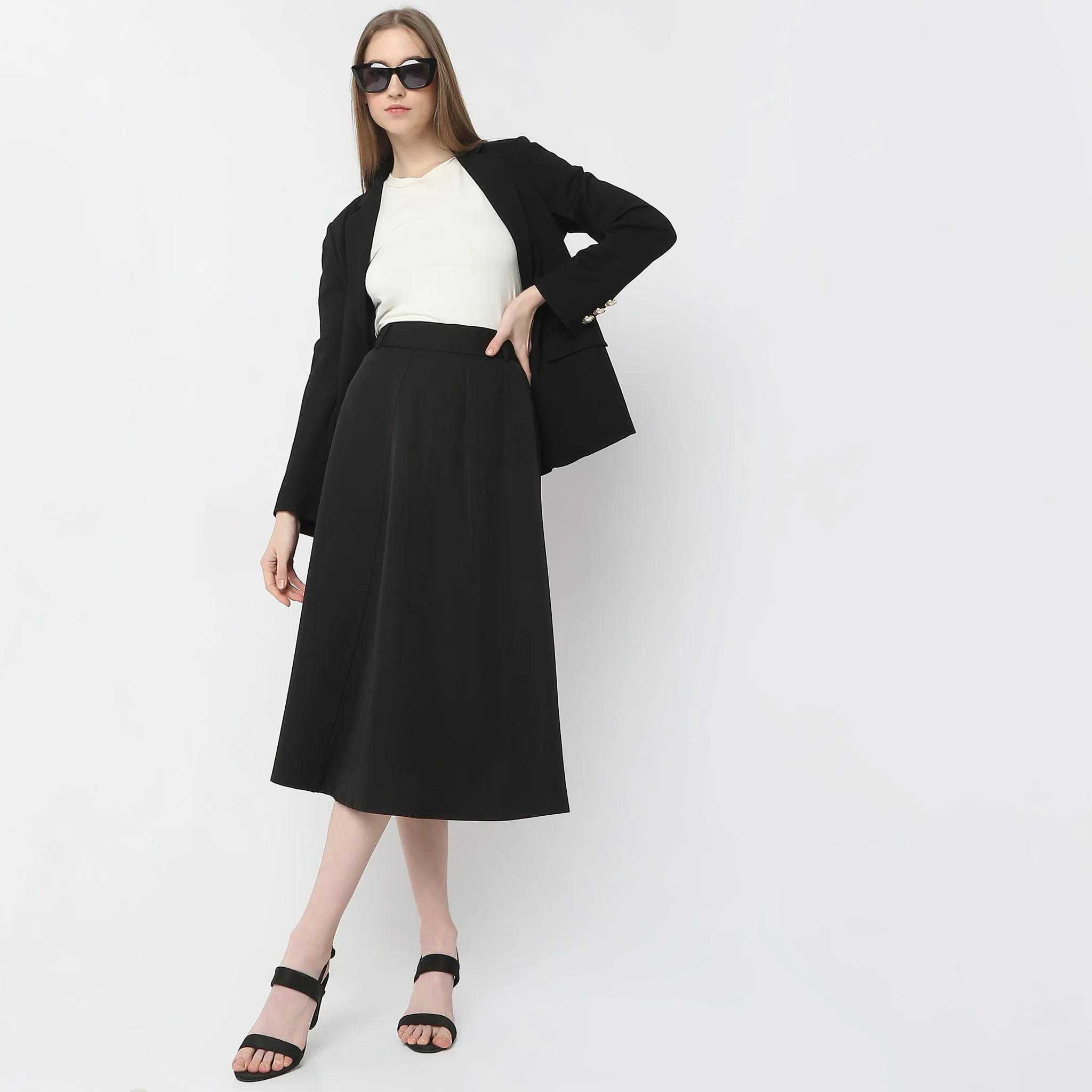 Flare Fit Knee Length Skirts