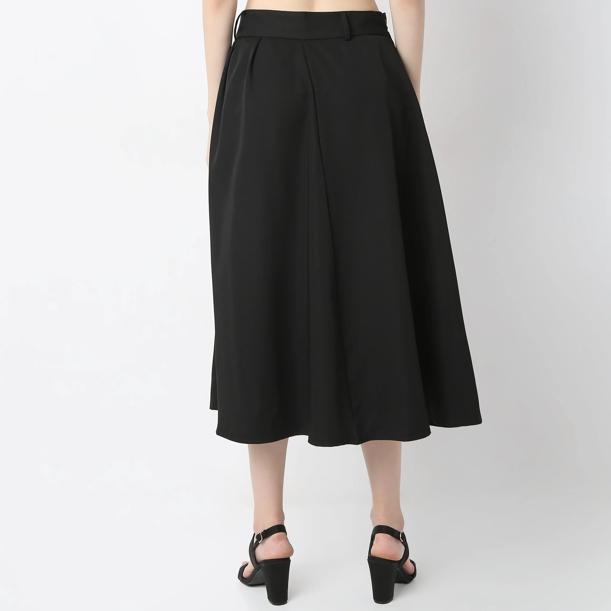 Flare Fit Knee Length Skirts - Image 3