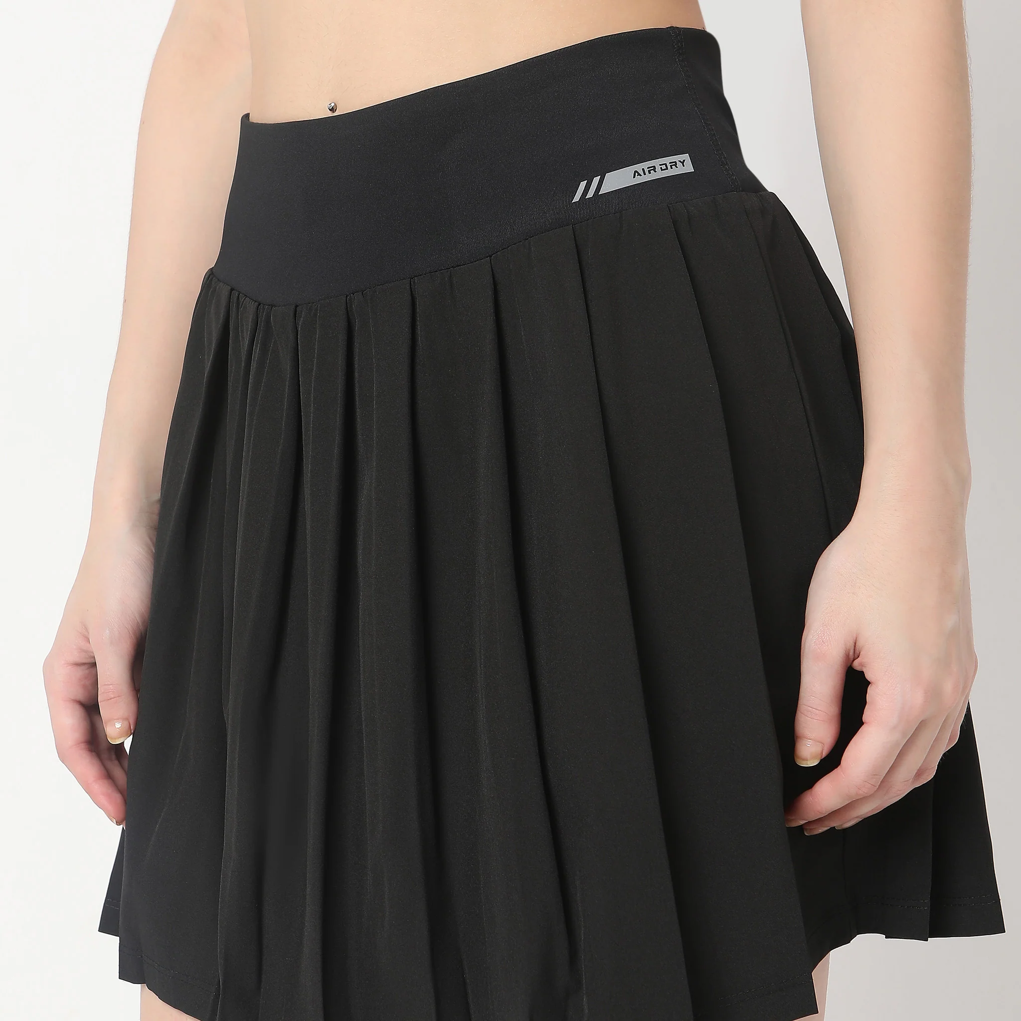Flare Fit Solid Mid Rise Skirt - Image 4