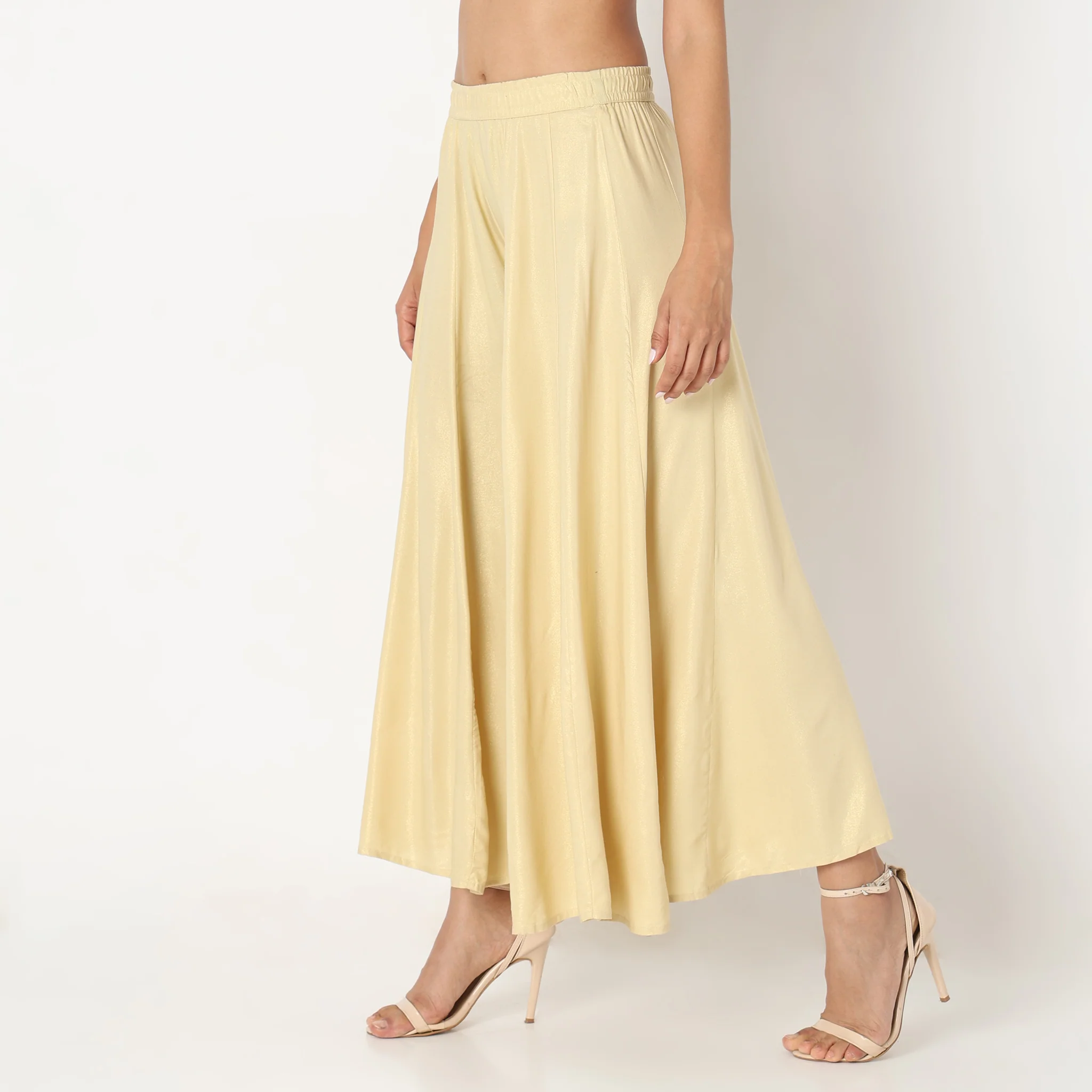 Flare Fit Solid Pallazo - Image 5