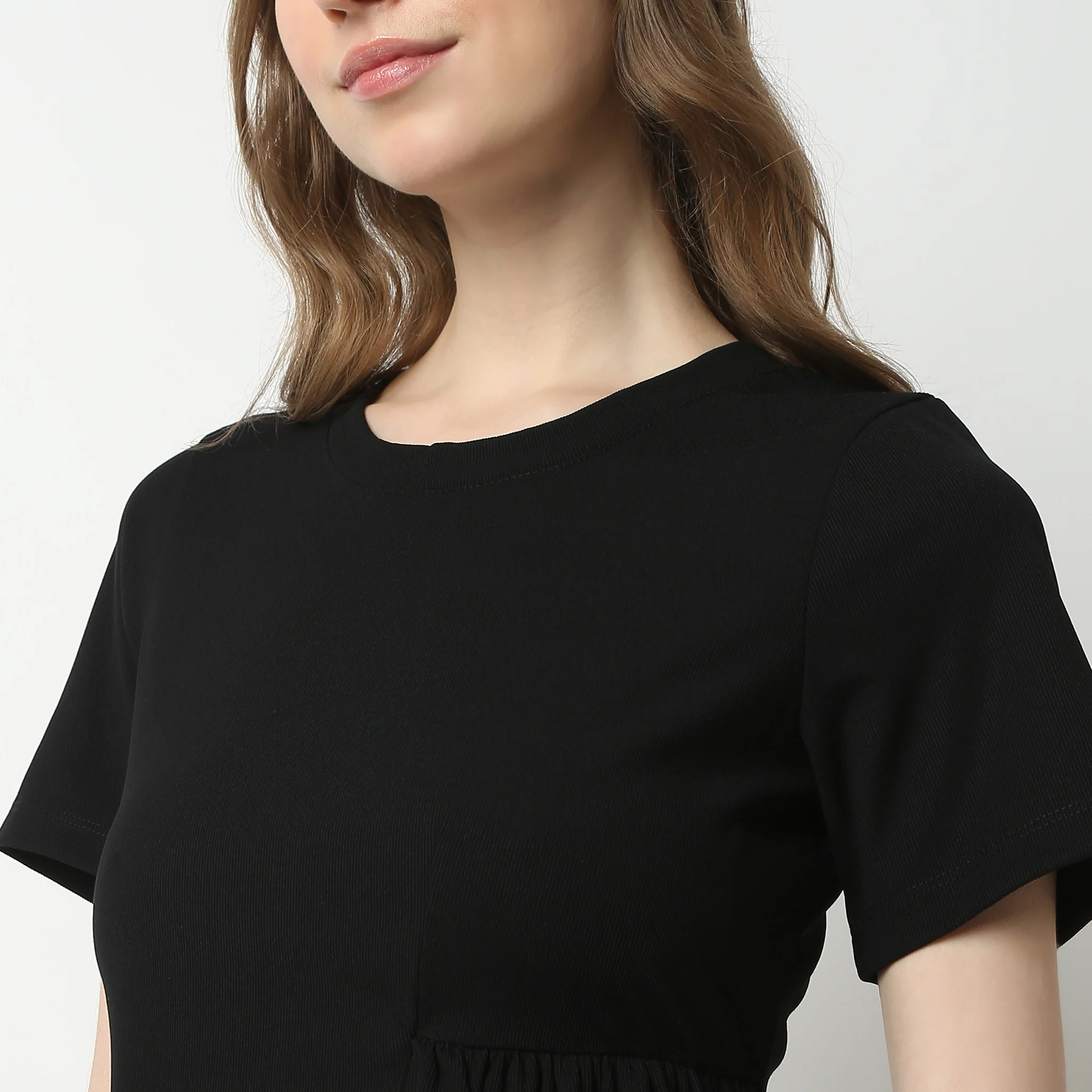 Flare Fit Short Sleeve Knee Length Betty Dress - Image 5