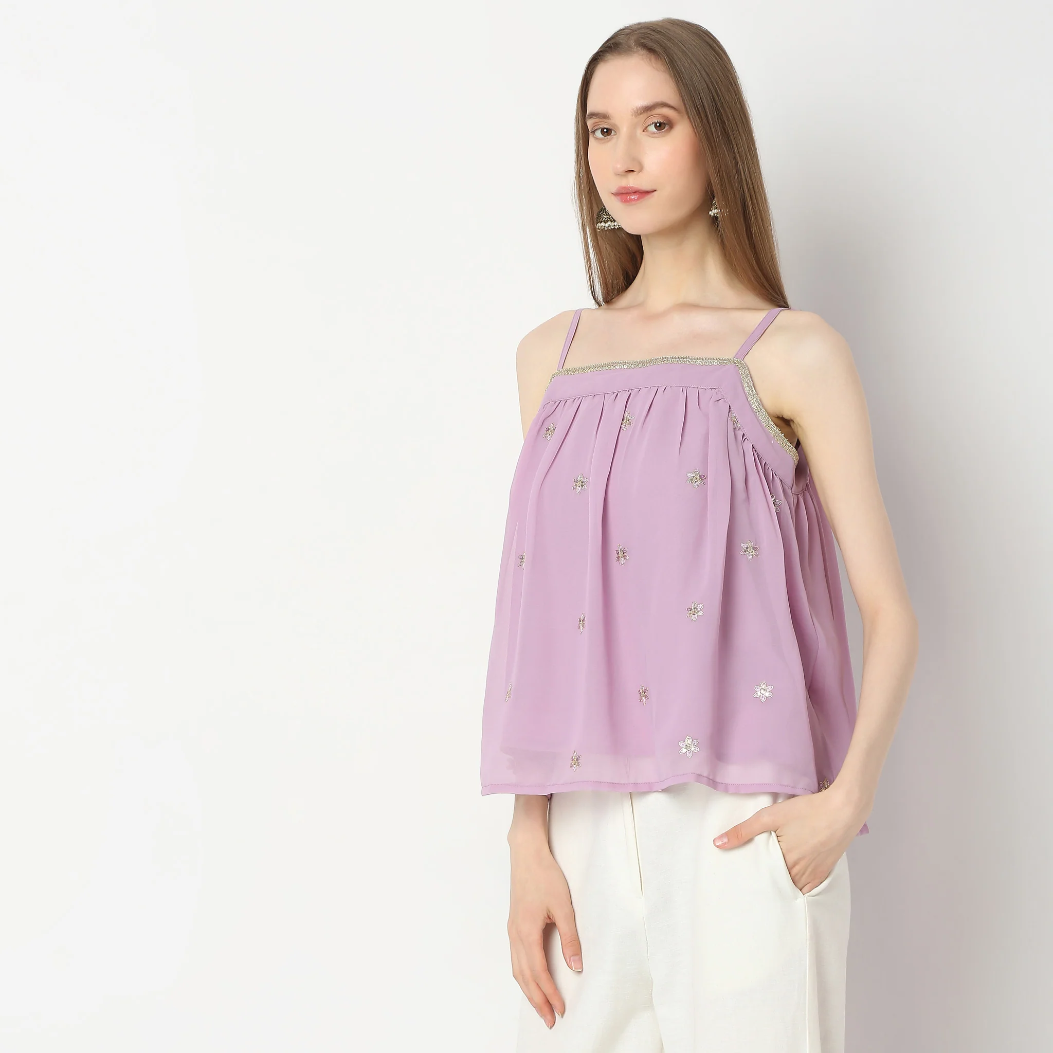 Flare Fit Solid Top - Image 5