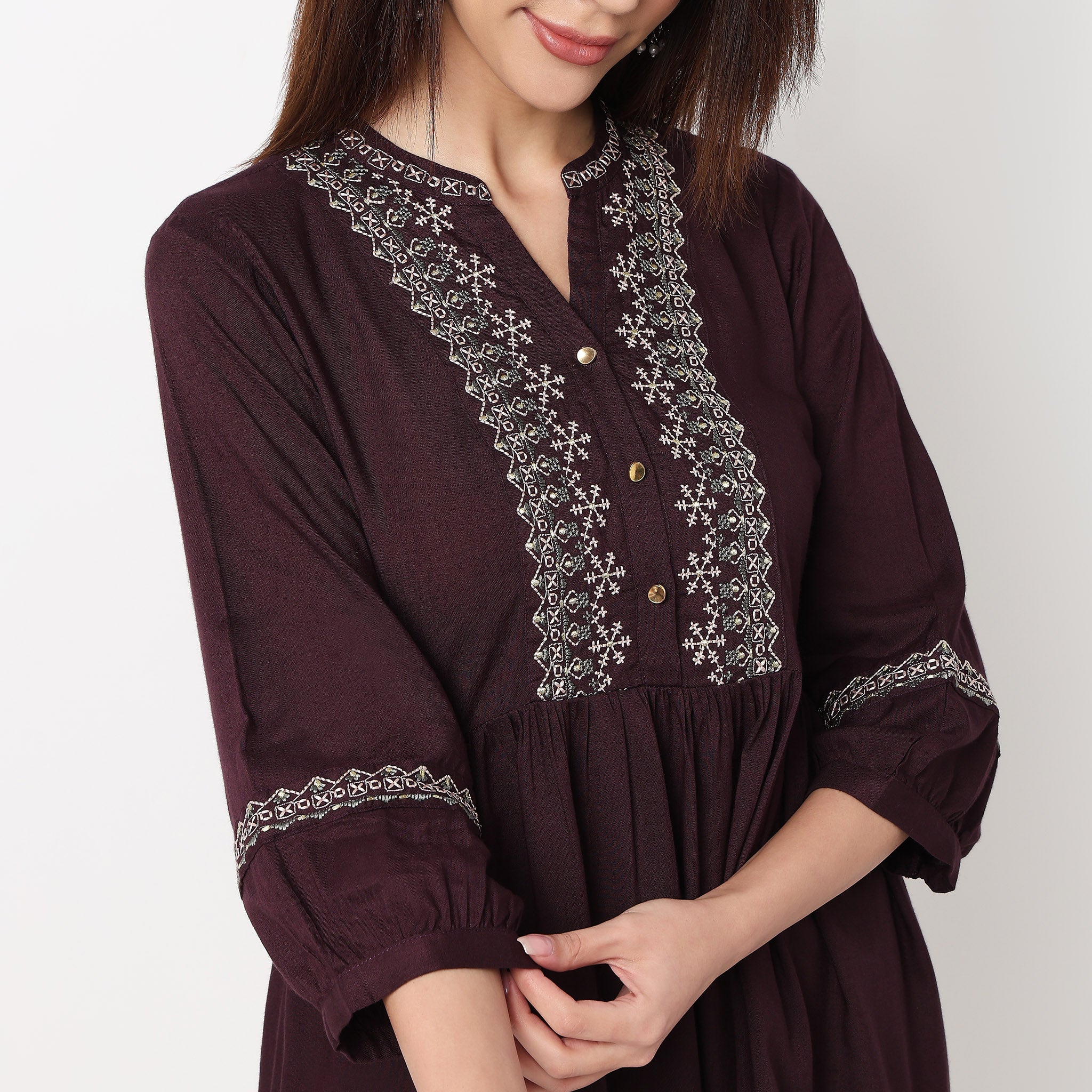 Flared Embroidered Tunic - Image 4