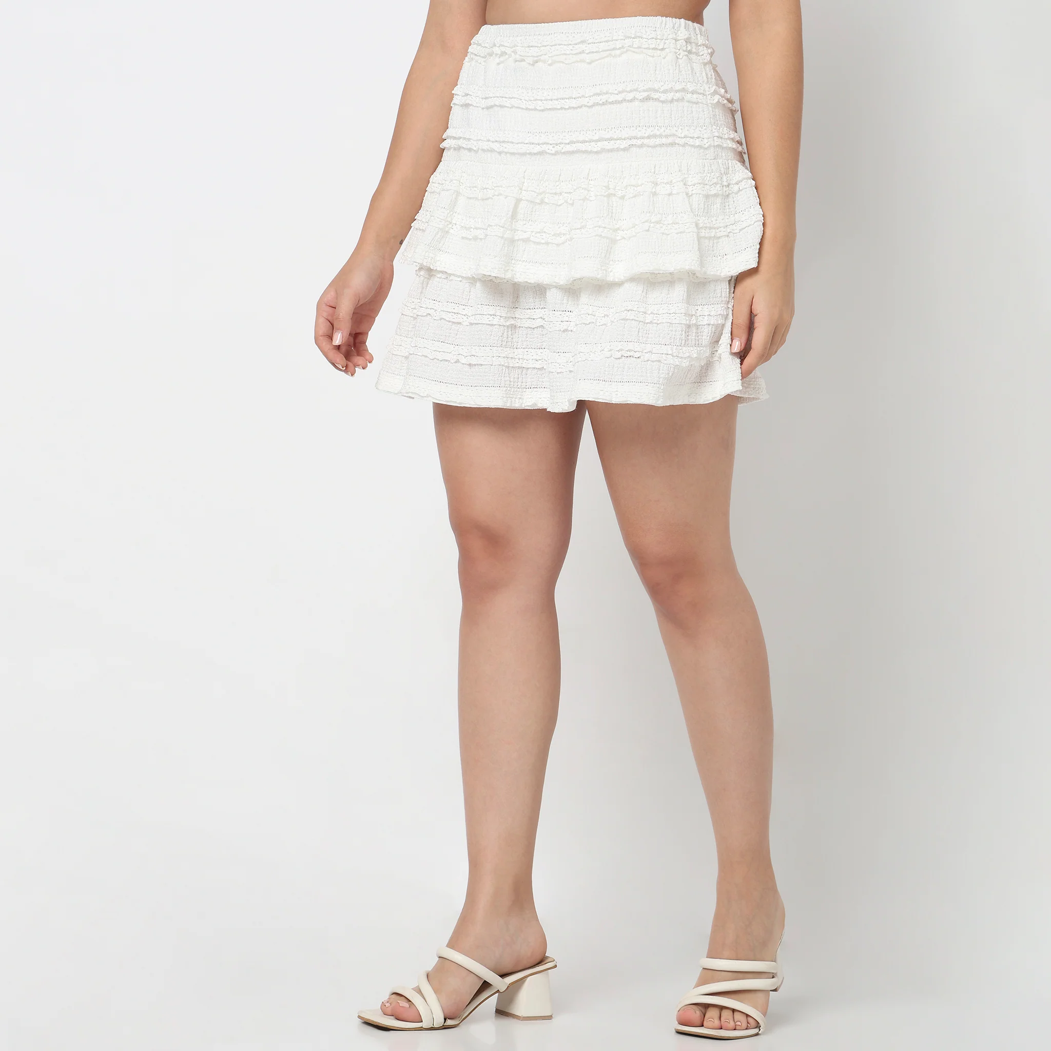 Flared High Rise Skirt - Image 5