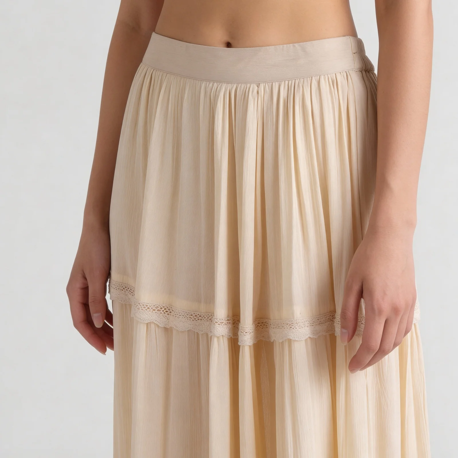 Flared High Rise Tiered Skirt - Image 4