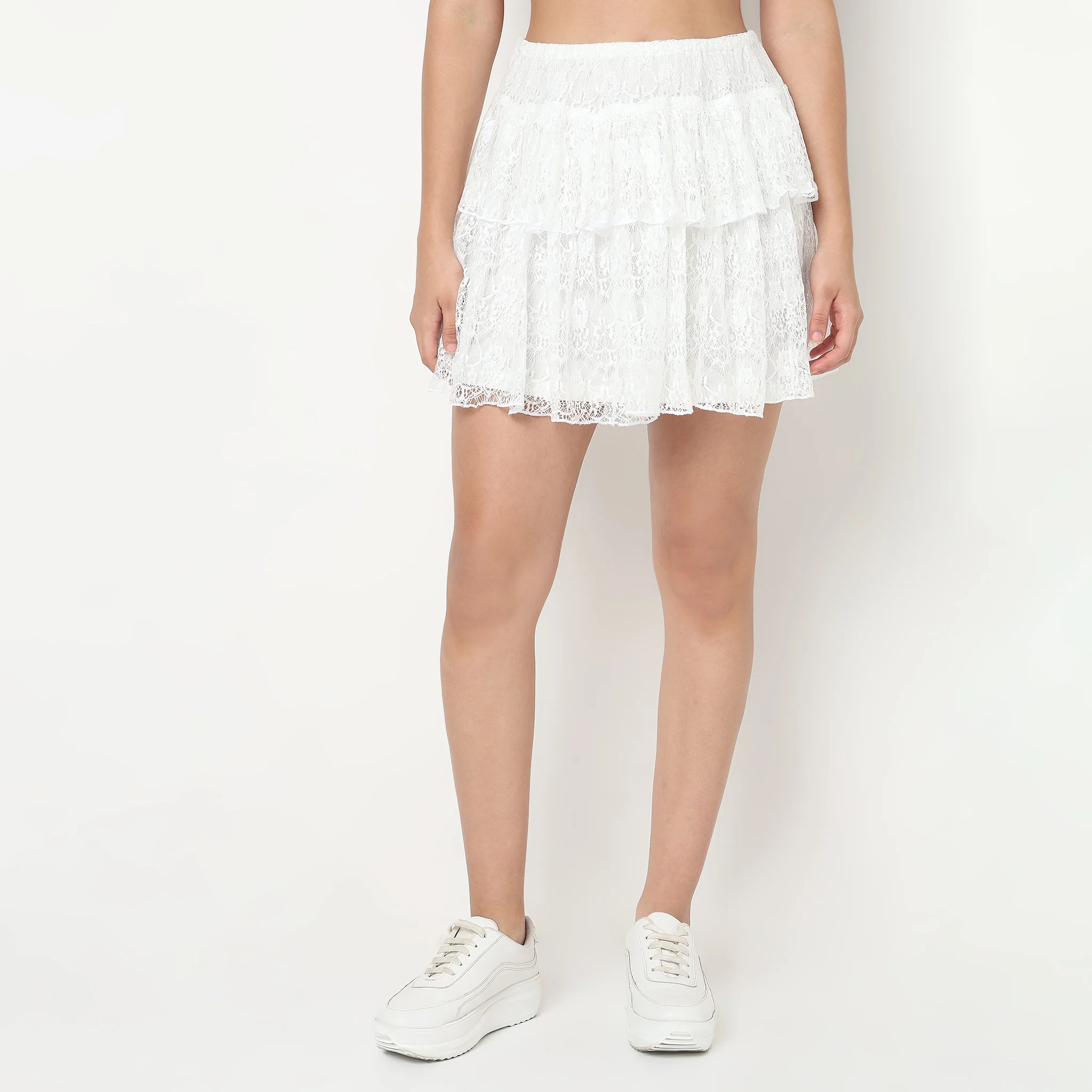 Flared Lace Skirt - Image 2