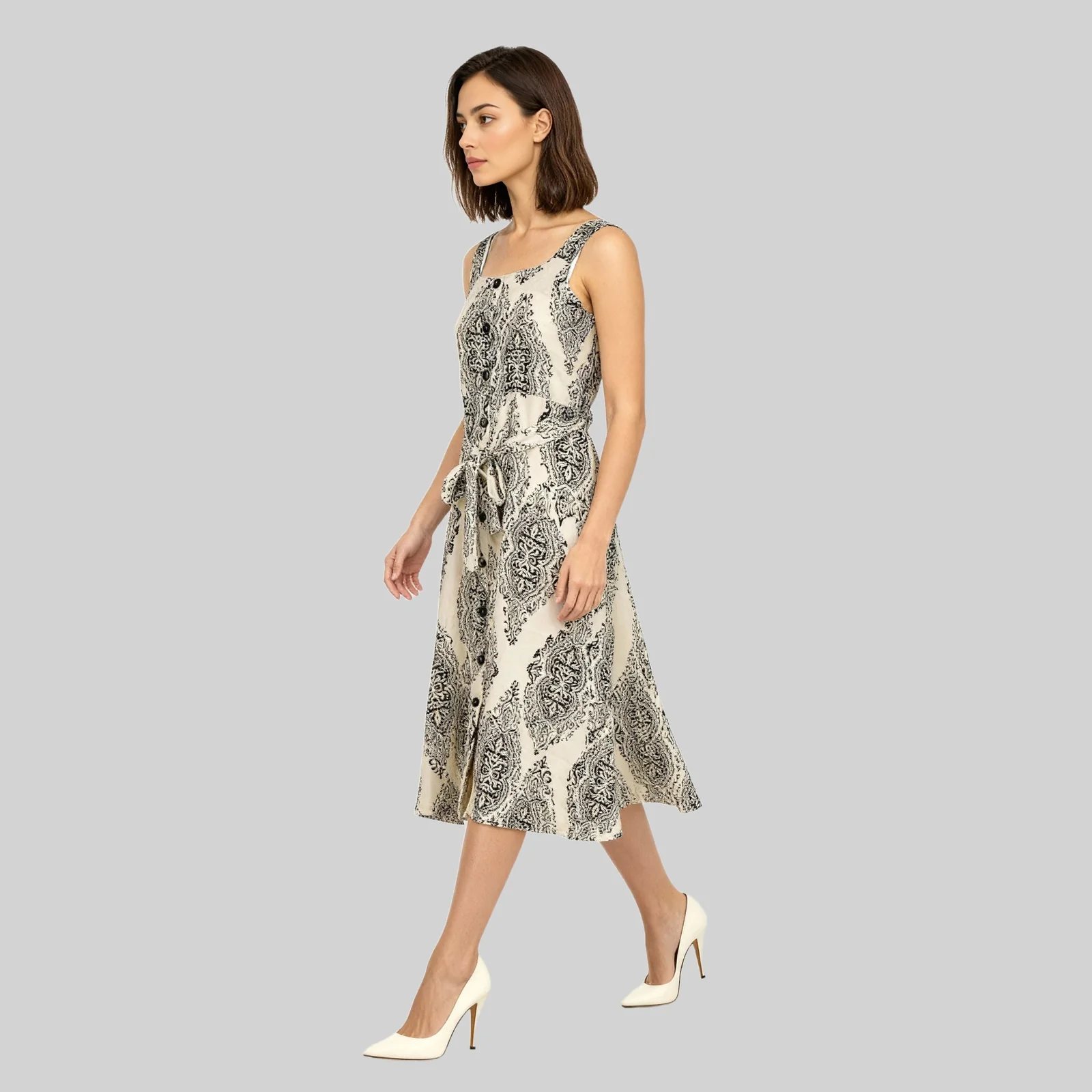 Flared Strappy A-Line Dress - Image 5