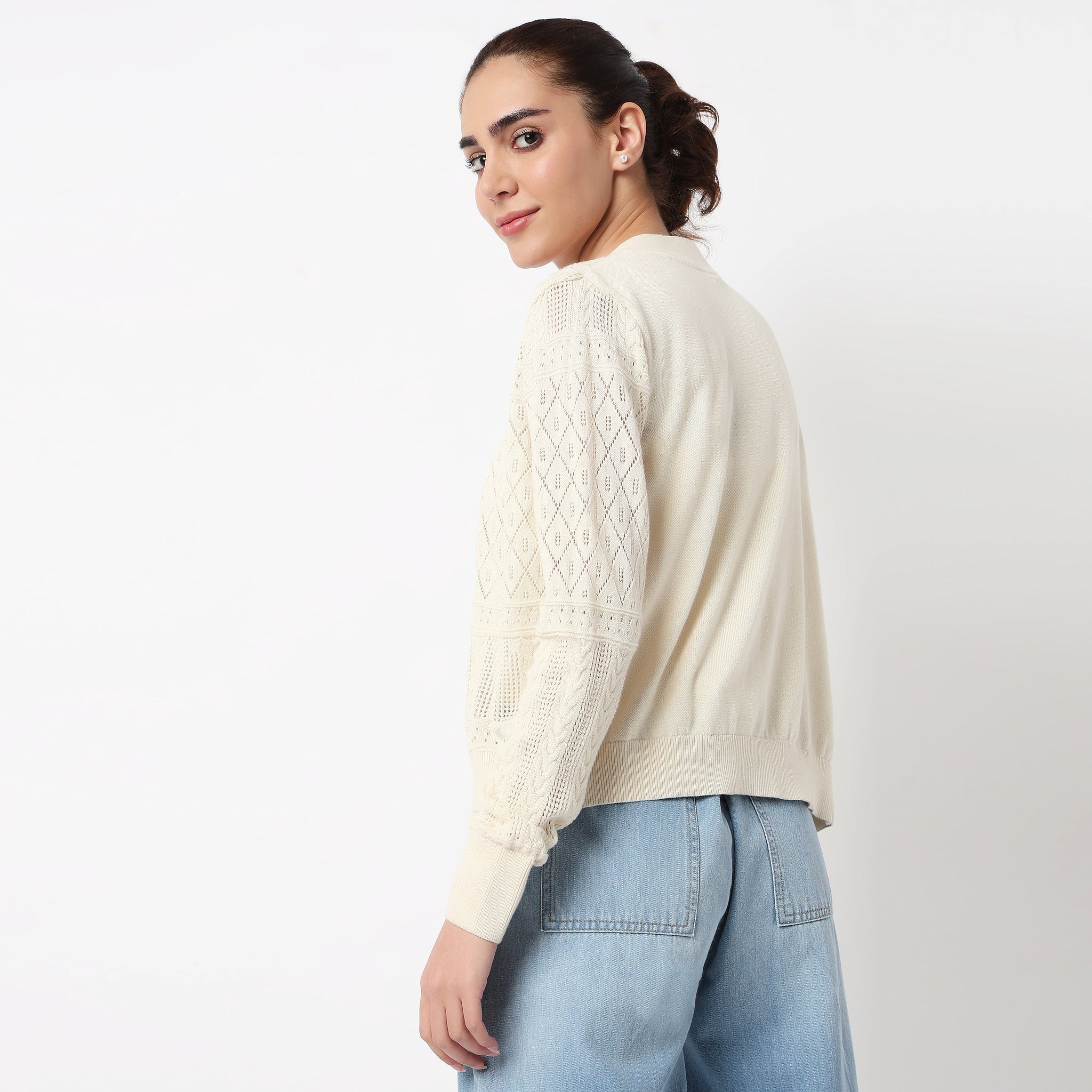 Flat Knit Ginger Snap Cardigan - Image 3