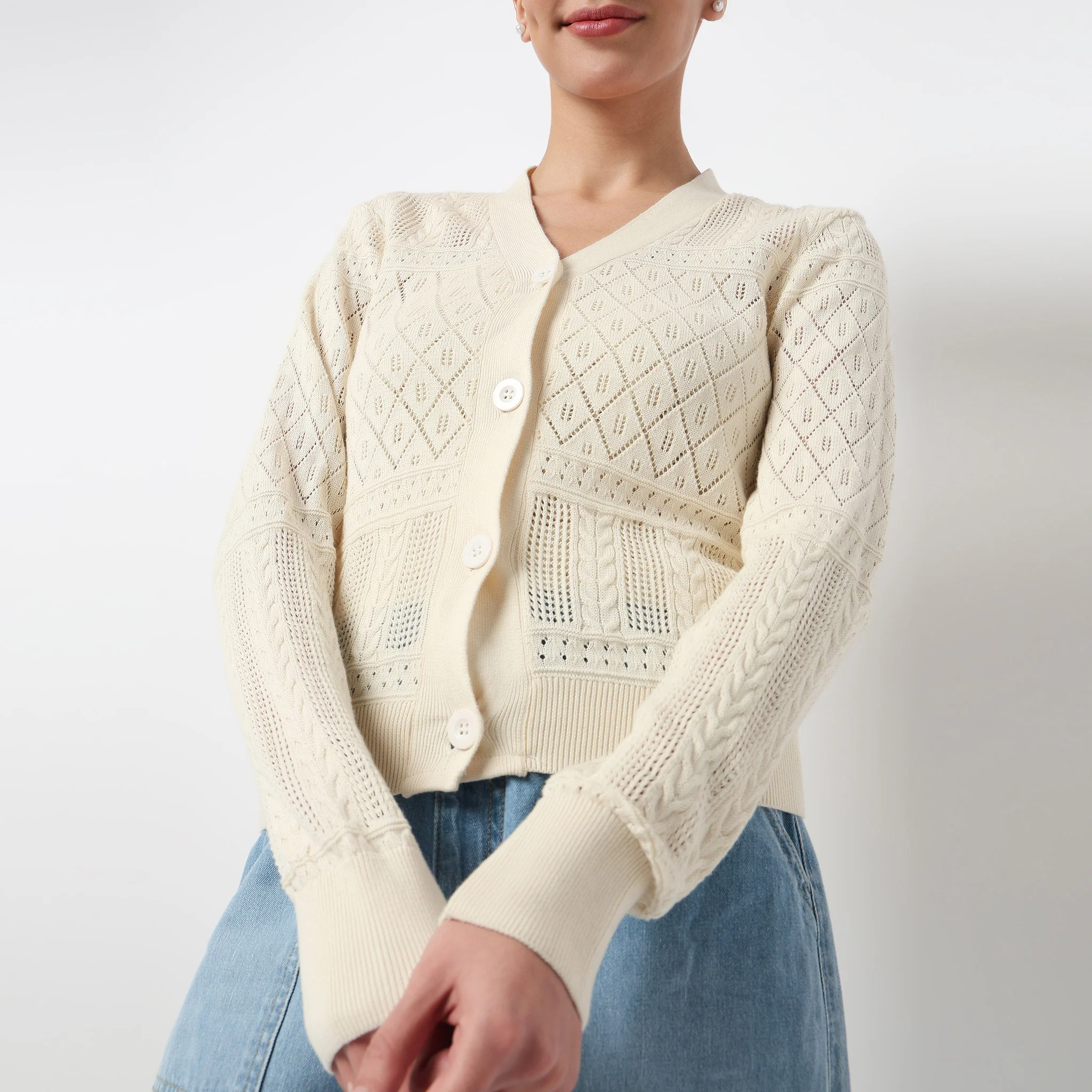 Flat Knit Ginger Snap Cardigan - Image 4