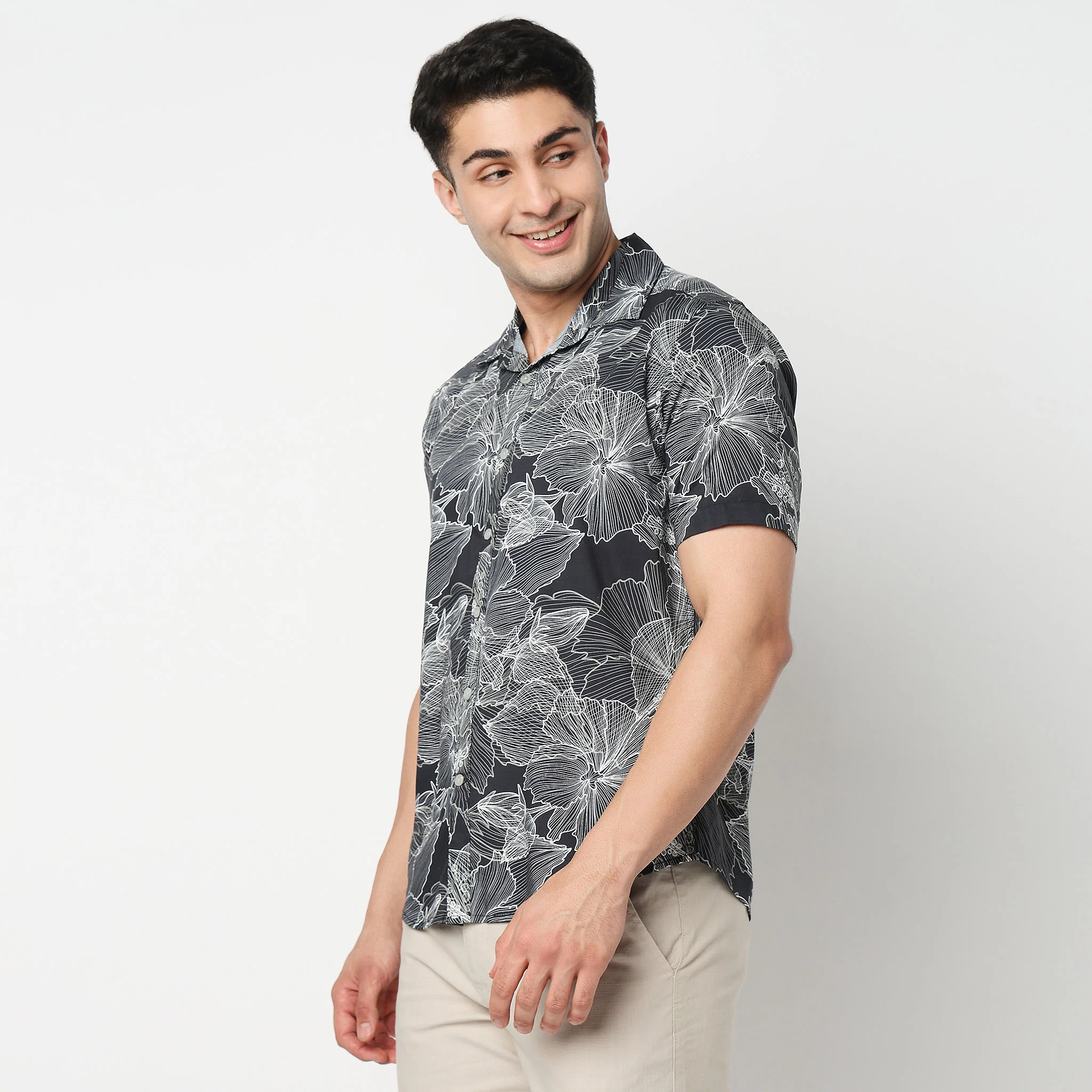Floral Half Sleeve Retreat Shirt - Image 5