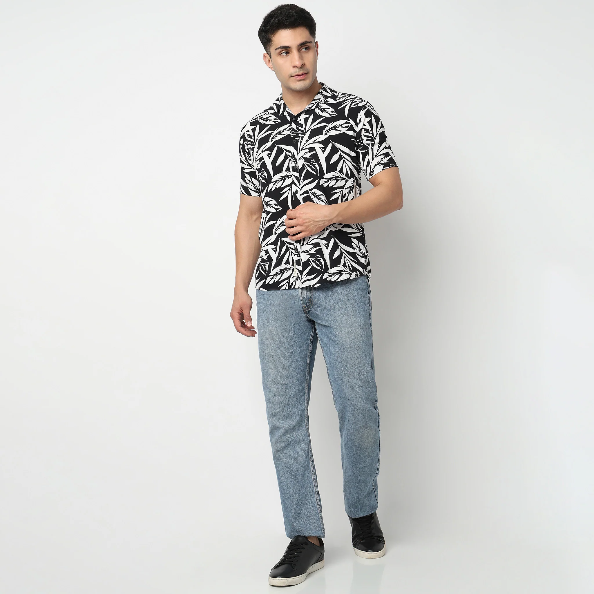Floral Half Sleeve Retreat Shirt