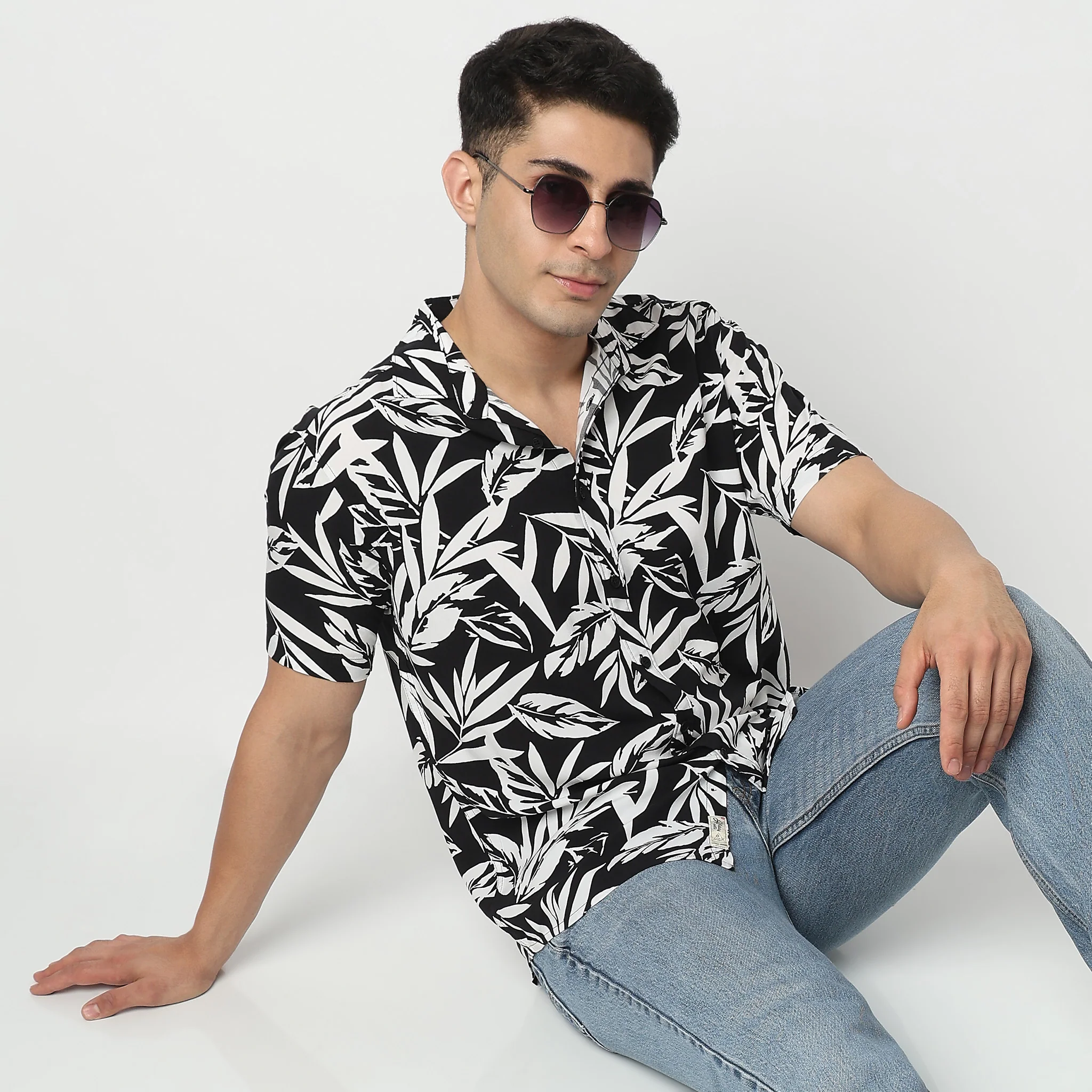 Floral Half Sleeve Retreat Shirt - Image 2