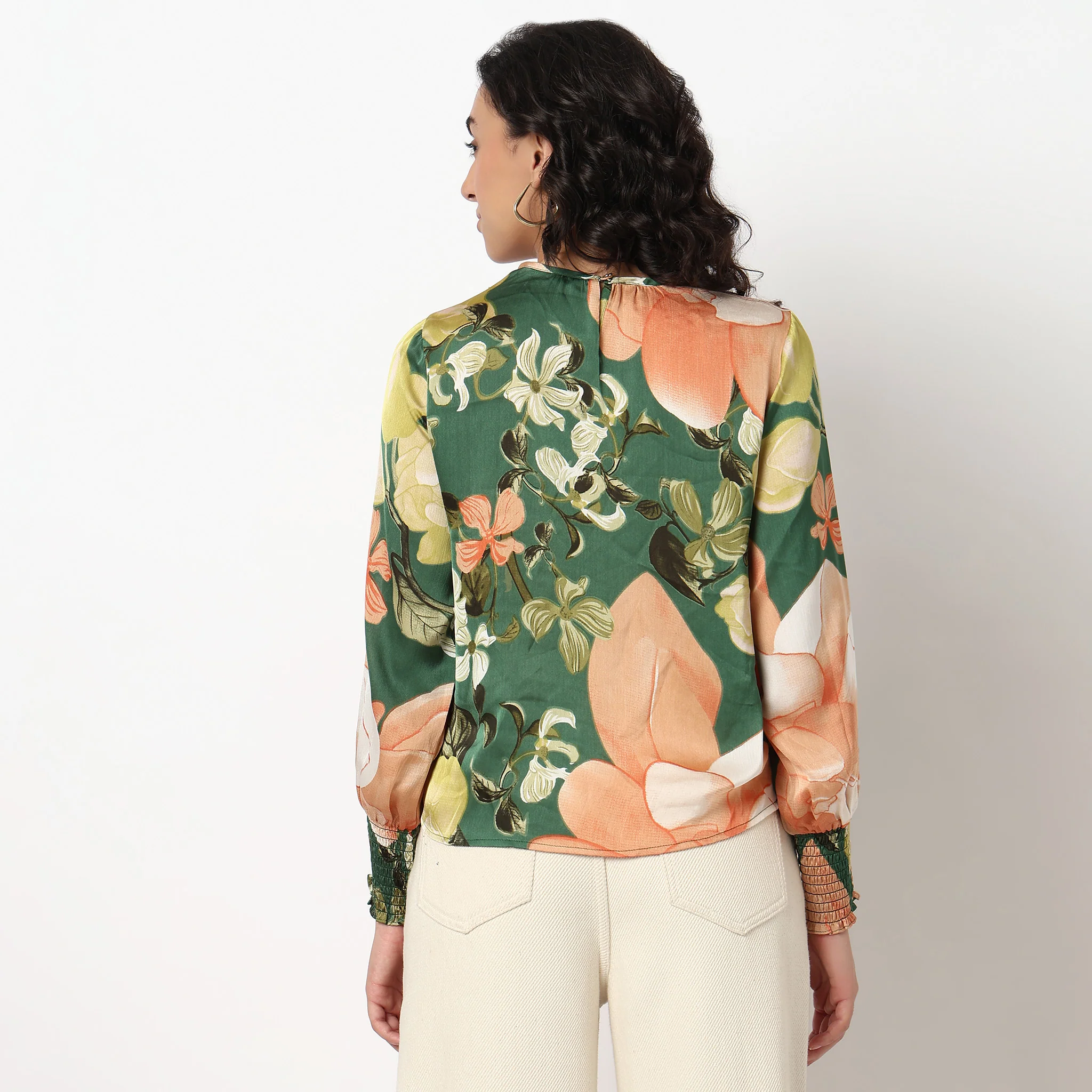 Floral Round Neck Top - Image 3