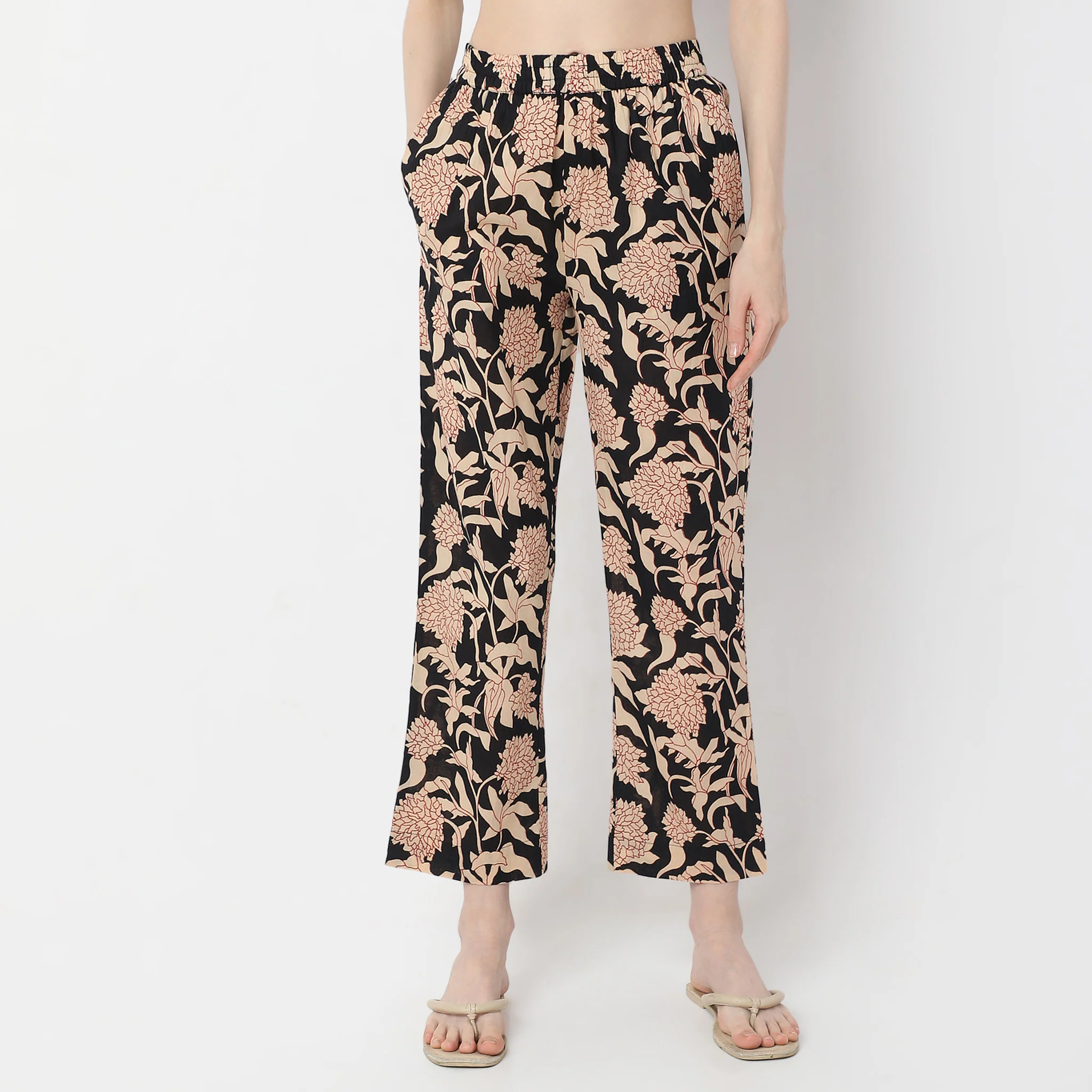 Floral Print Kurta With Pyjama Sleepwear Set - Image 6