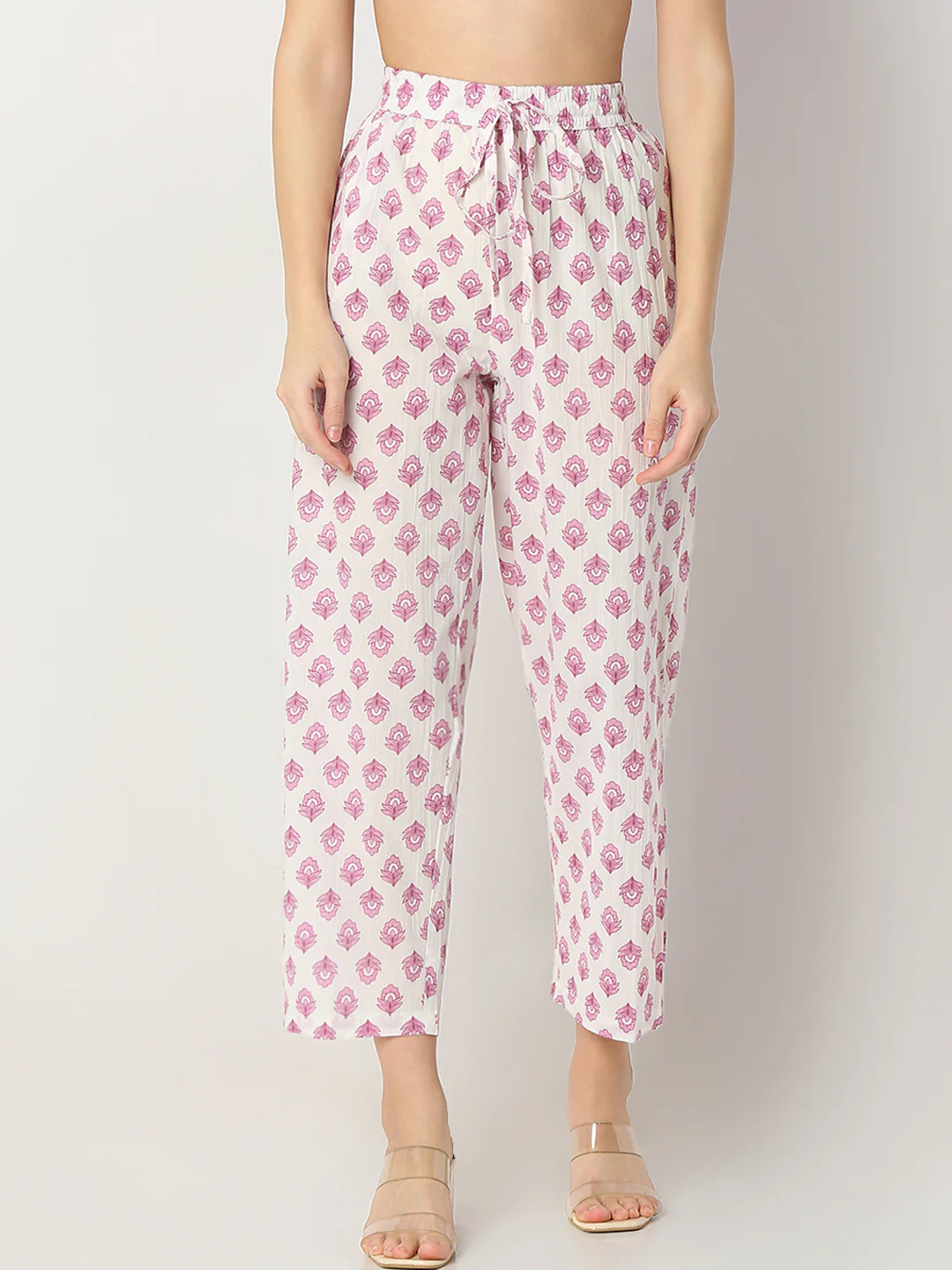 Floral V-Neck Long Kurta and Pant with Dupatta Set - Image 8