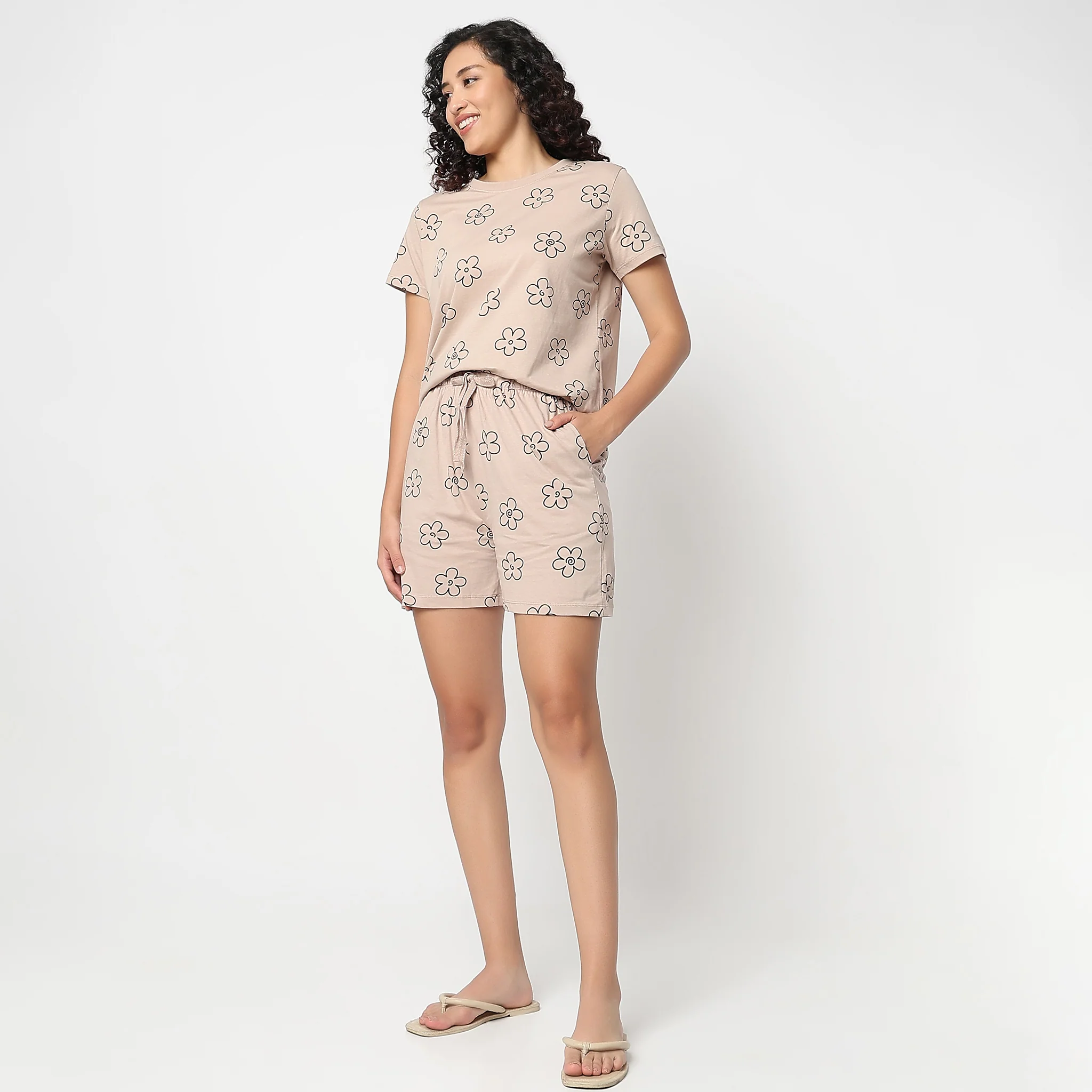 Floral Printed Loungewear Shorts - Image 6