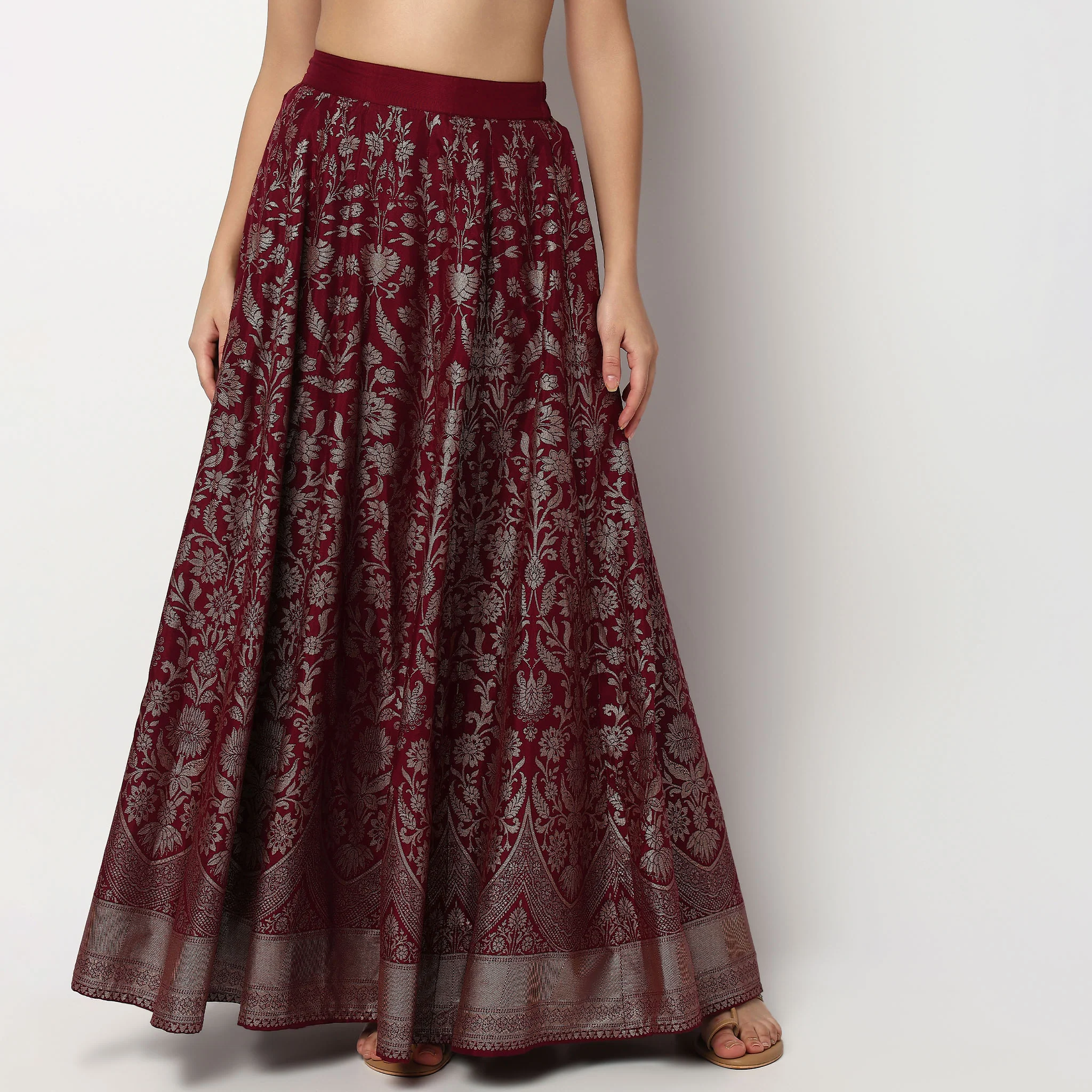 Foil Print Kalidar Skirt - Image 2