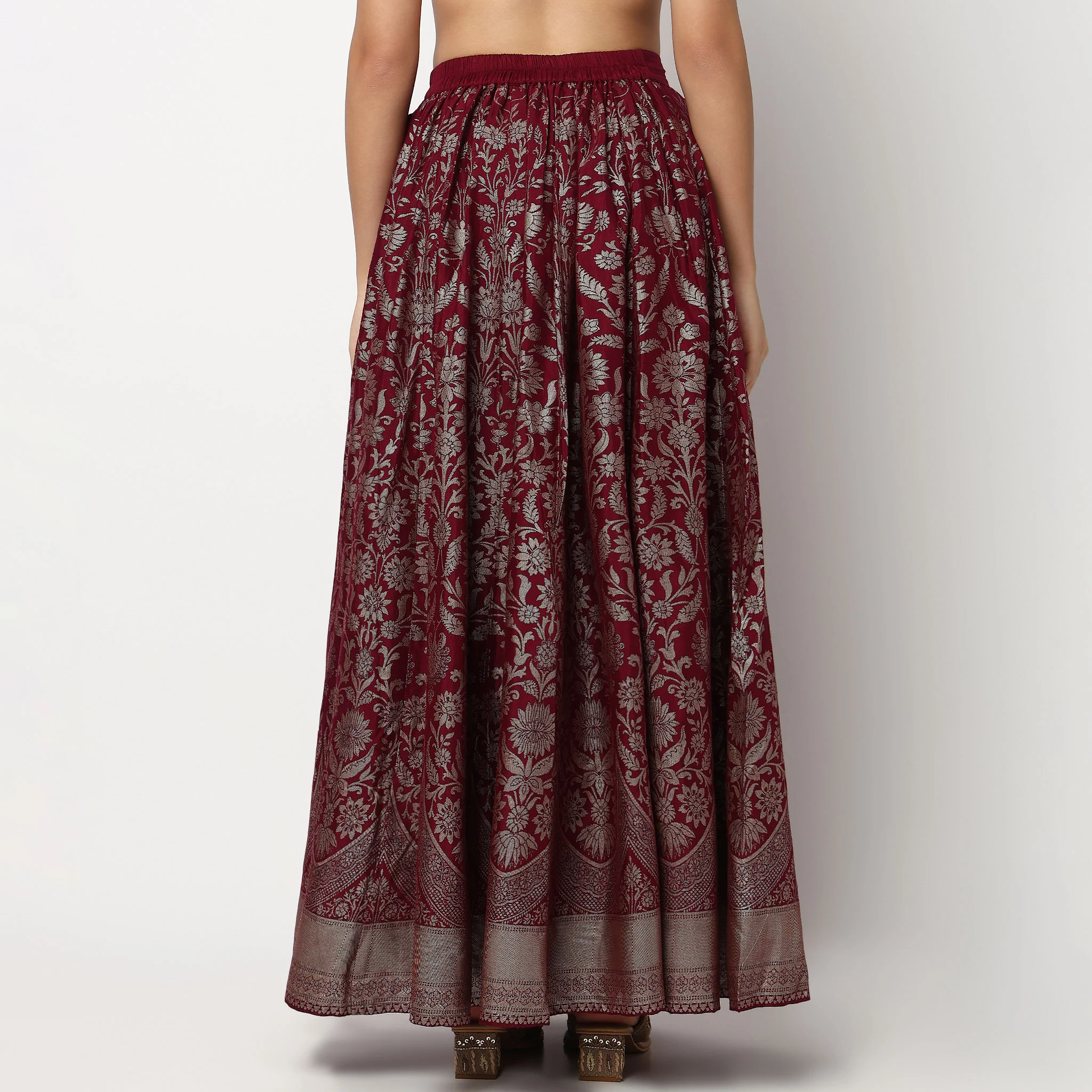 Foil Print Kalidar Skirt - Image 3