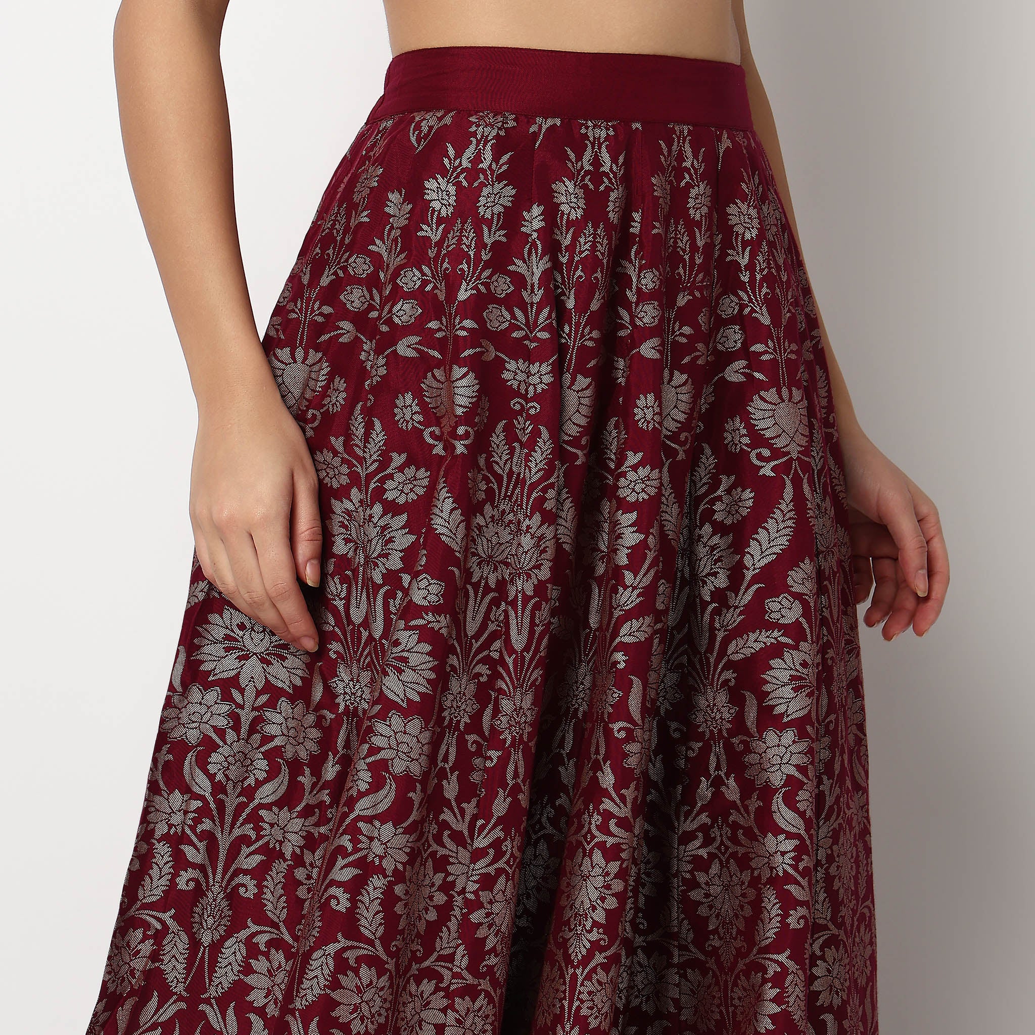 Foil Print Kalidar Skirt - Image 4