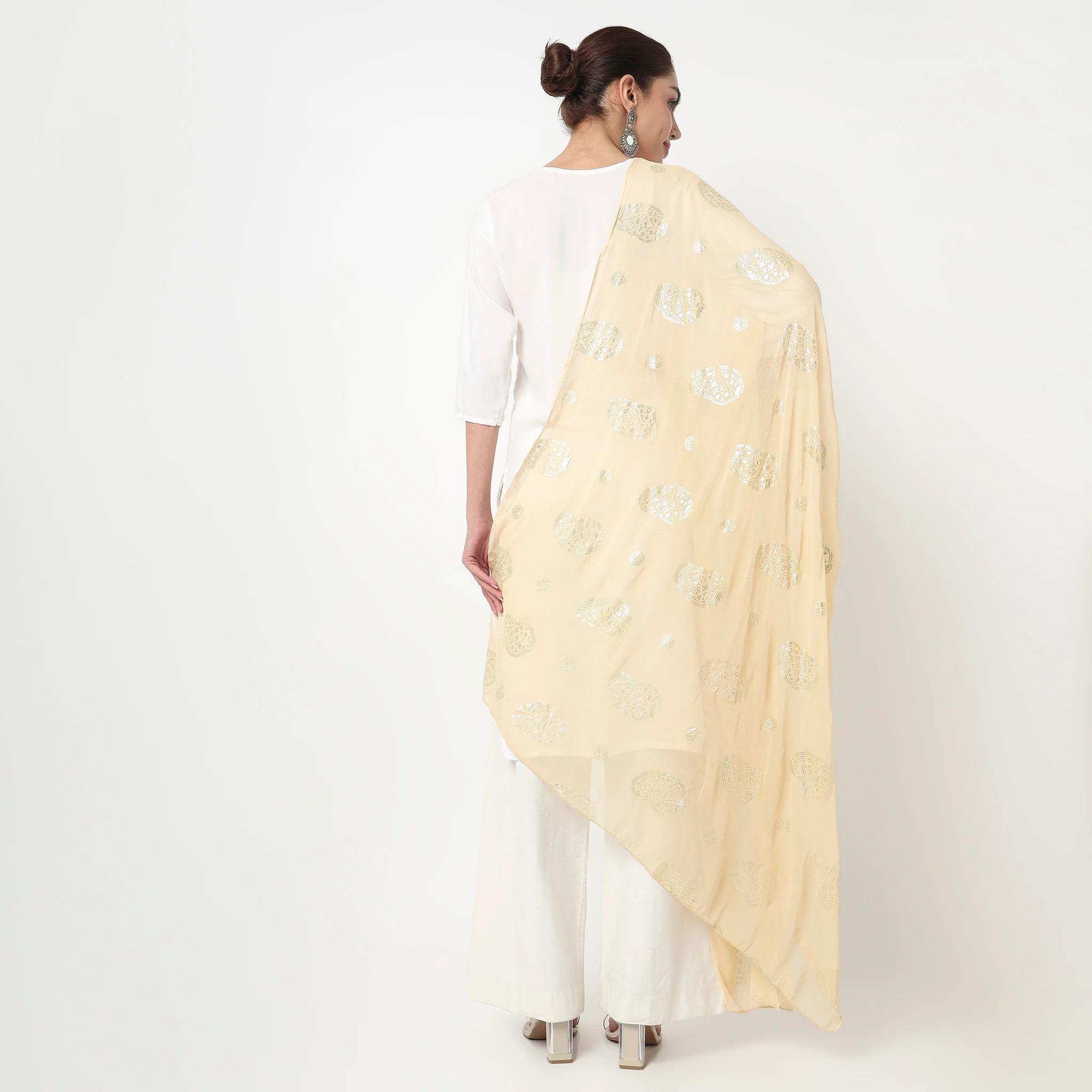 Foil Printed Chiffon Dupatta - Image 11