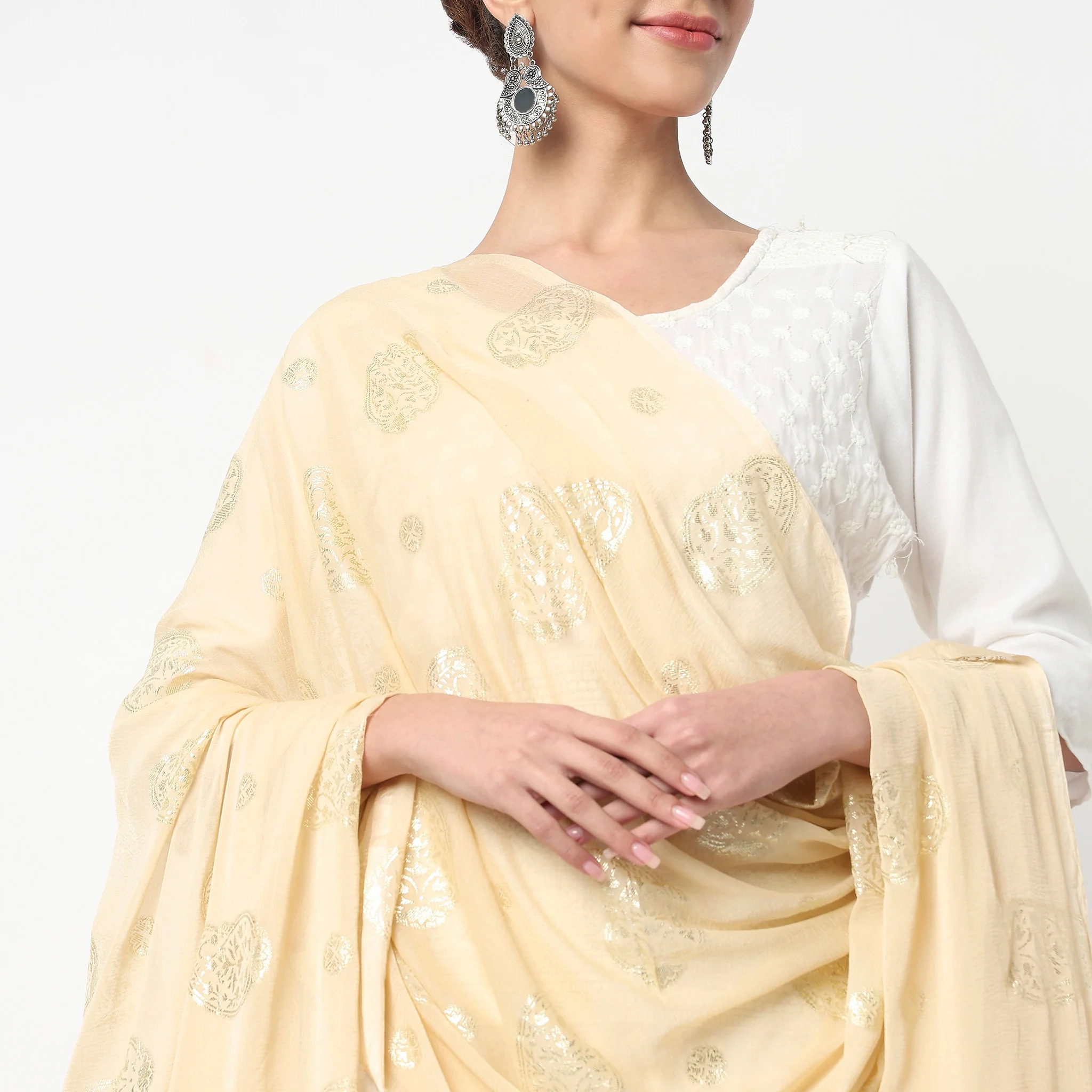 Foil Printed Chiffon Dupatta - Image 12