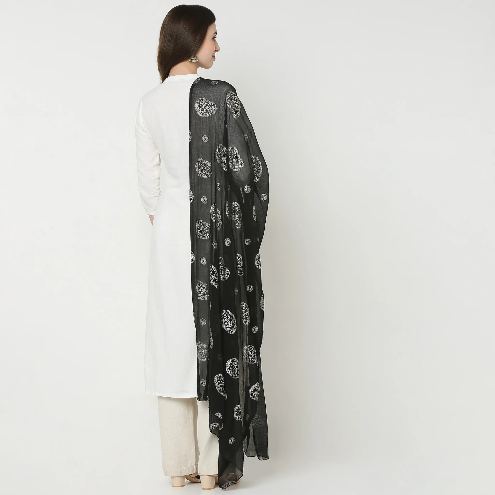 Foil Printed Chiffon Dupatta - Image 5