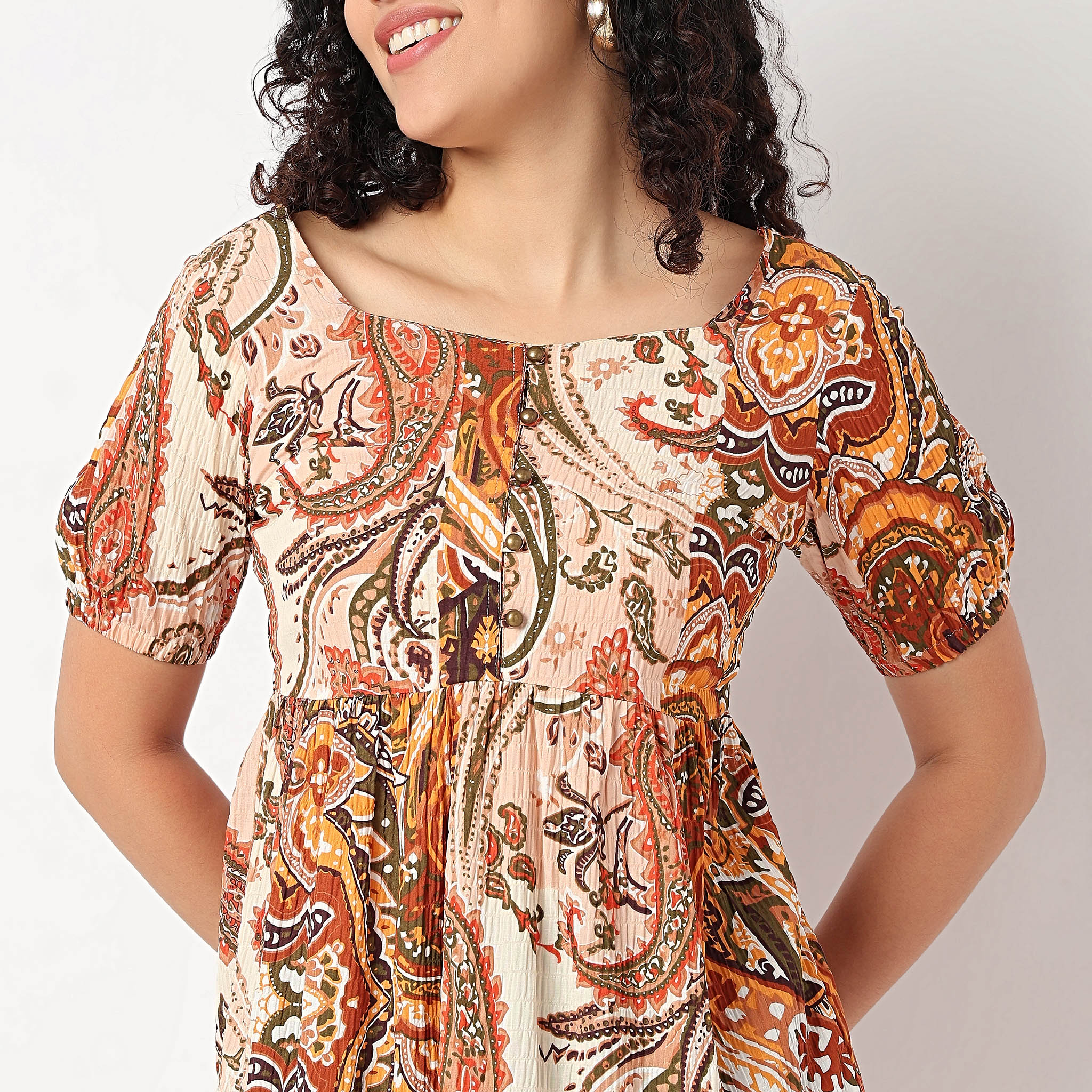 Front Placket Short Dress - Image 4