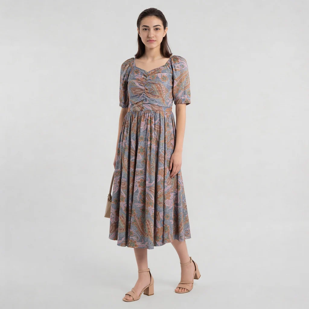 Front Rushed Dress