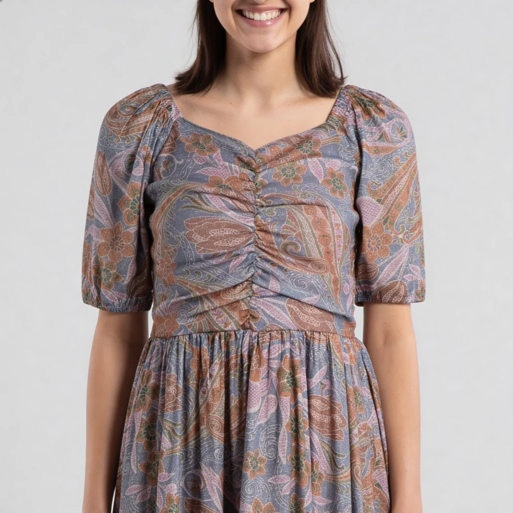 Front Rushed Dress - Image 4