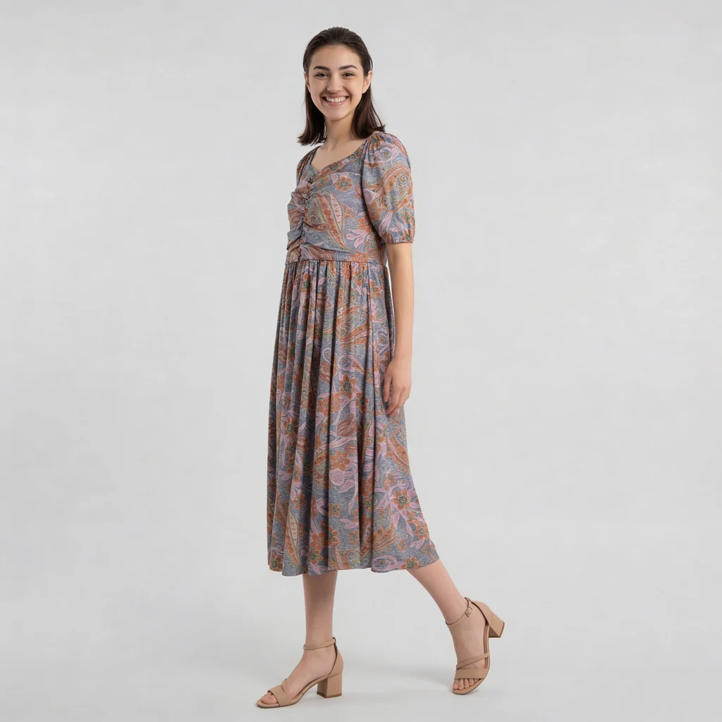 Front Rushed Dress - Image 5