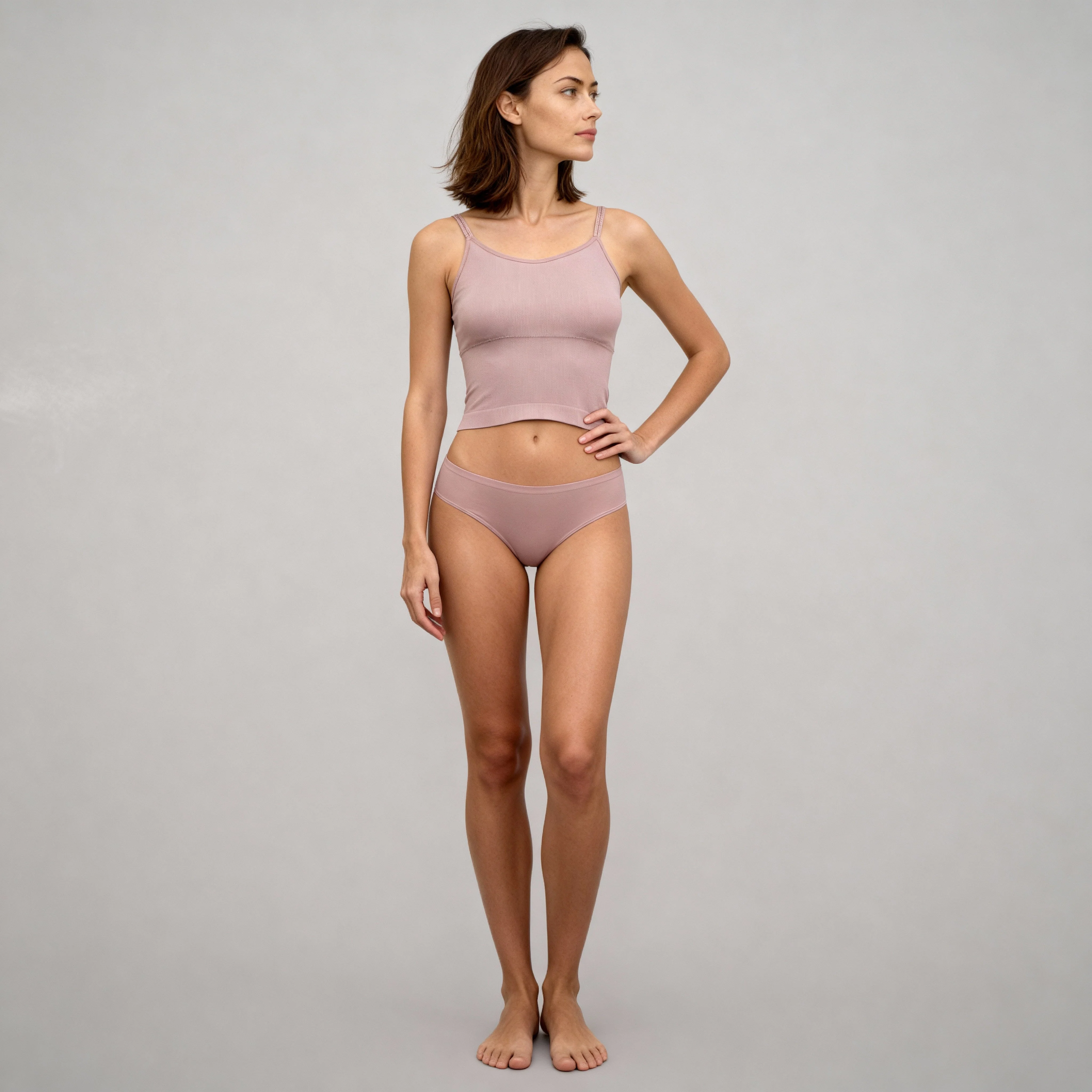 Full Coverage Seamless Ribbed Cami With Pads Bra