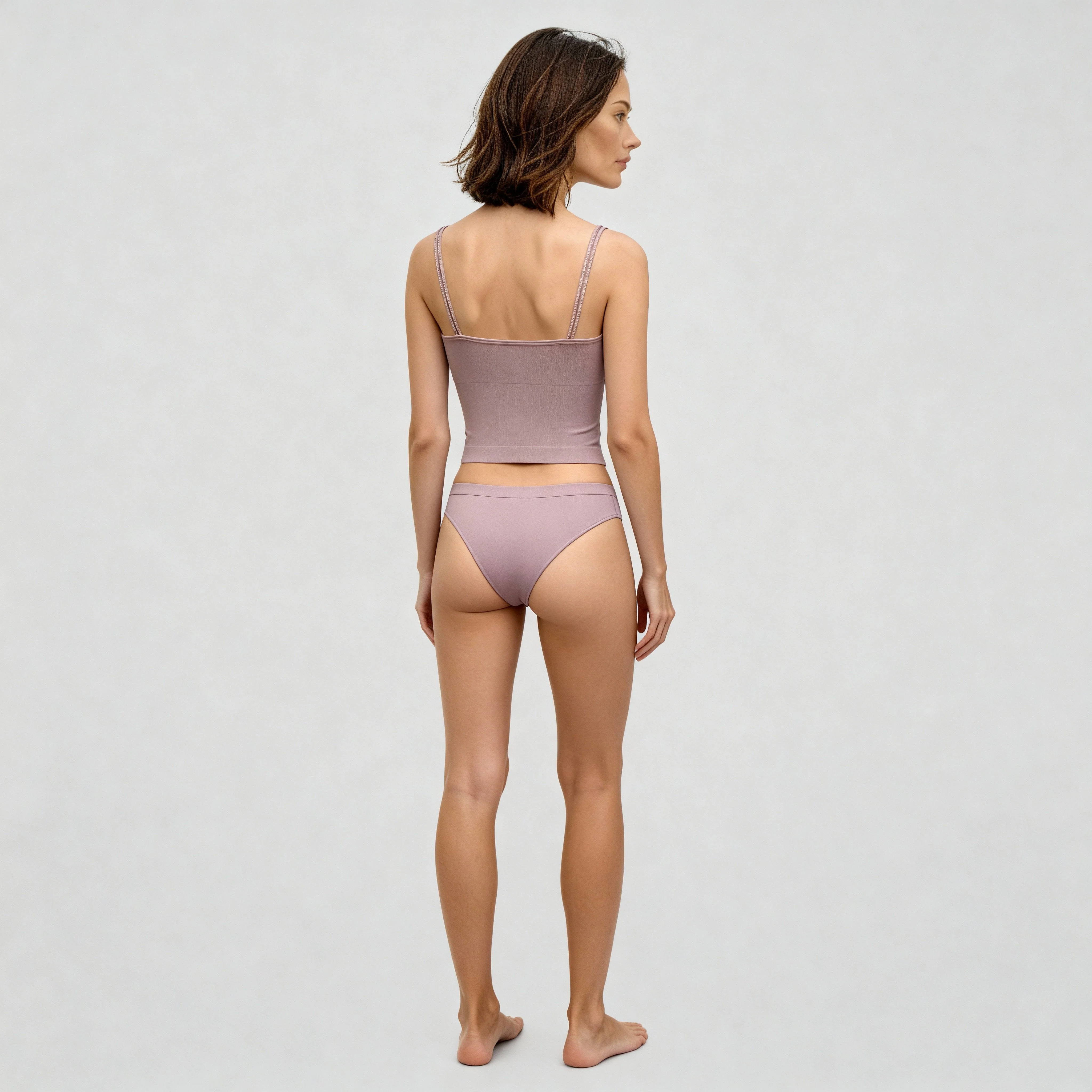 Full Coverage Seamless Ribbed Cami With Pads Bra - Image 2