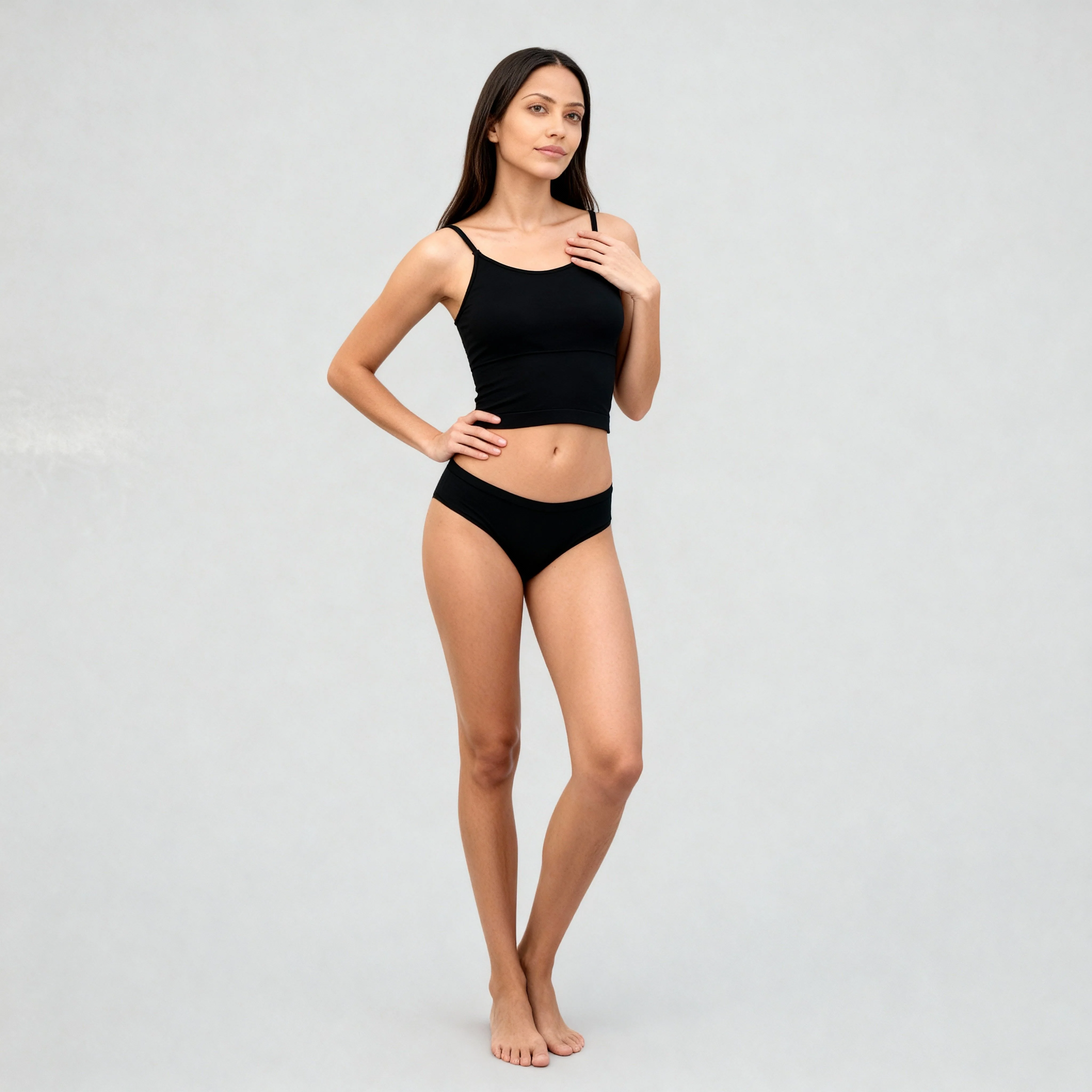 Full Coverage Seamless Ribbed Cami With Pads Bra - Image 8