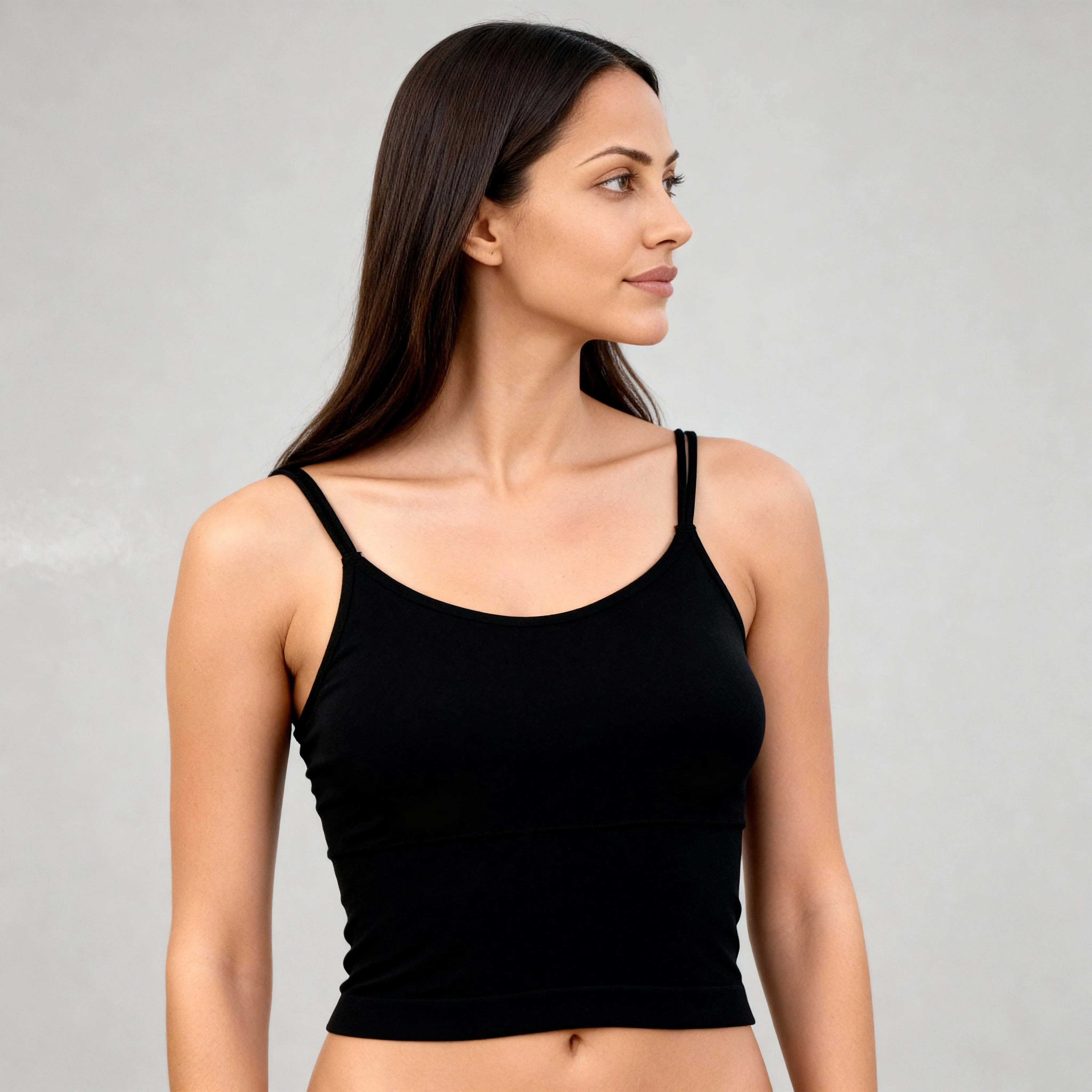 Full Coverage Seamless Ribbed Cami With Pads Bra - Image 9