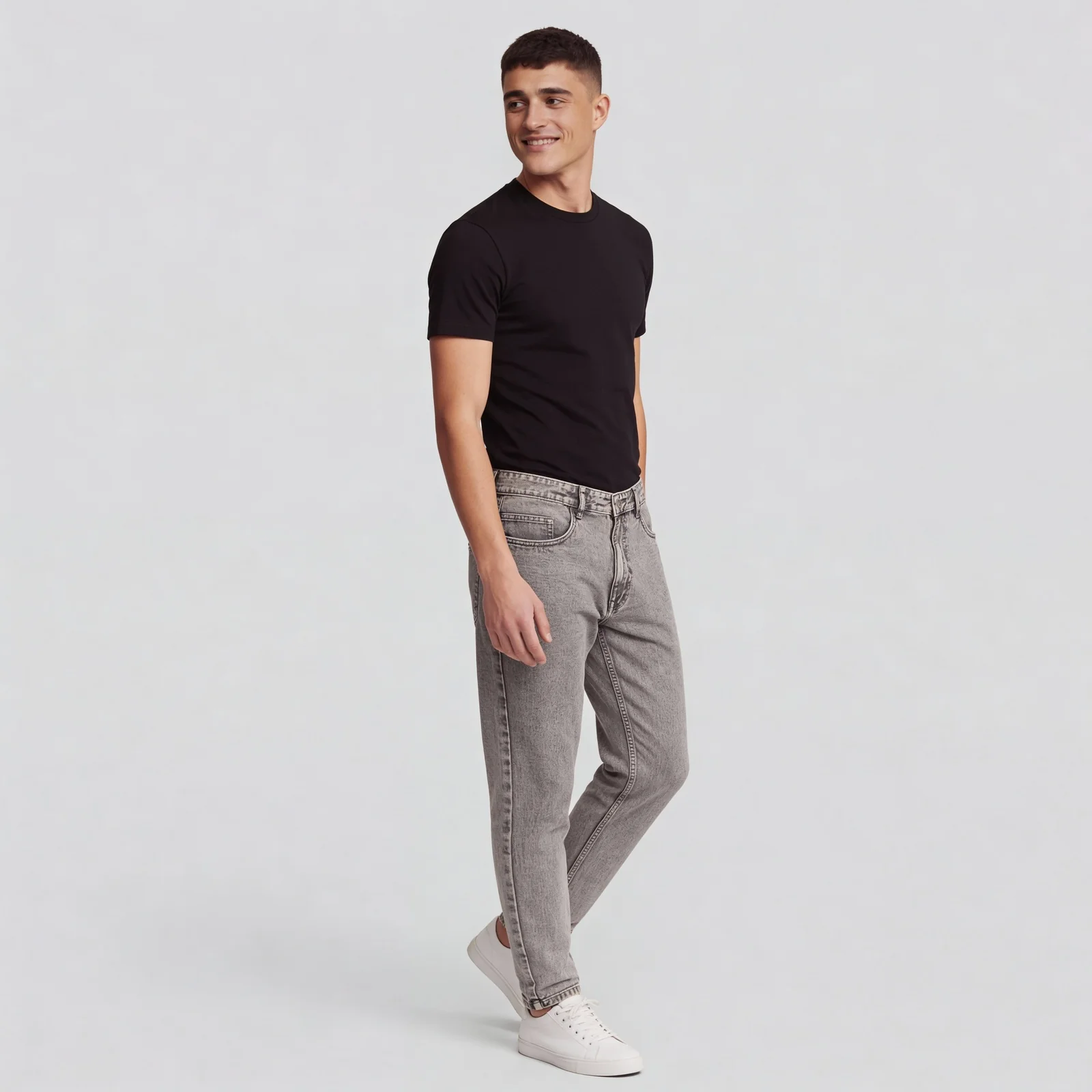 Full Length Stone Washed Jeans