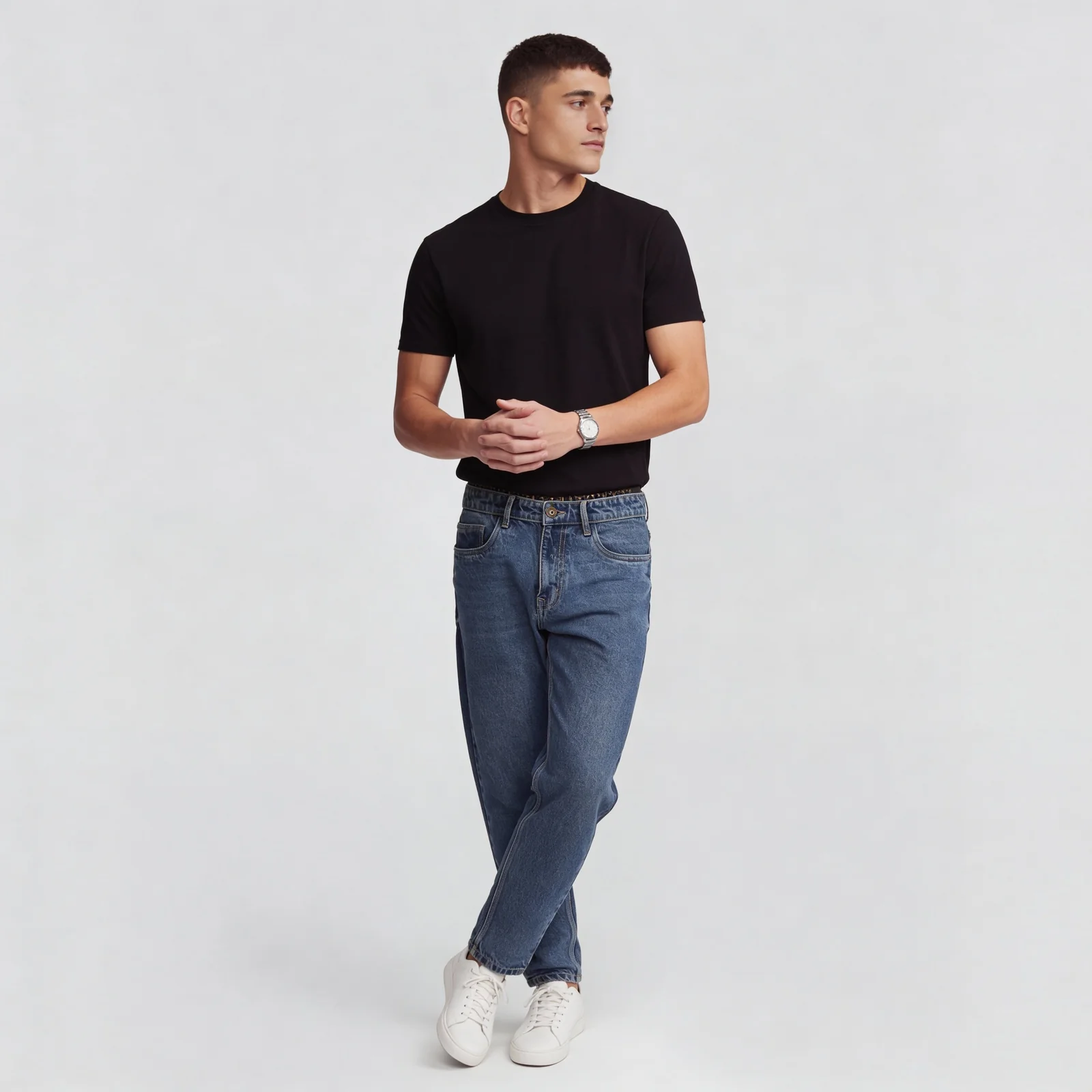 Full Length Stone Washed Jeans - Image 11
