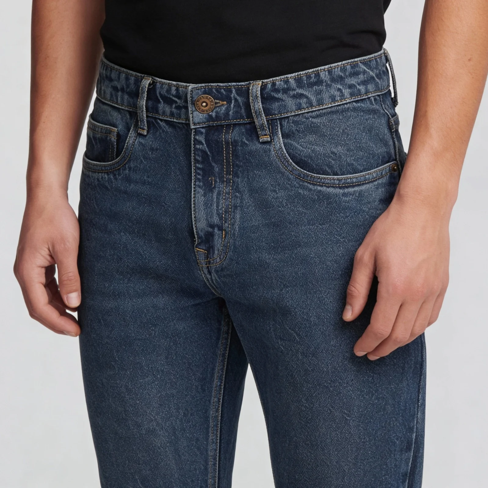 Full Length Stone Washed Jeans - Image 14