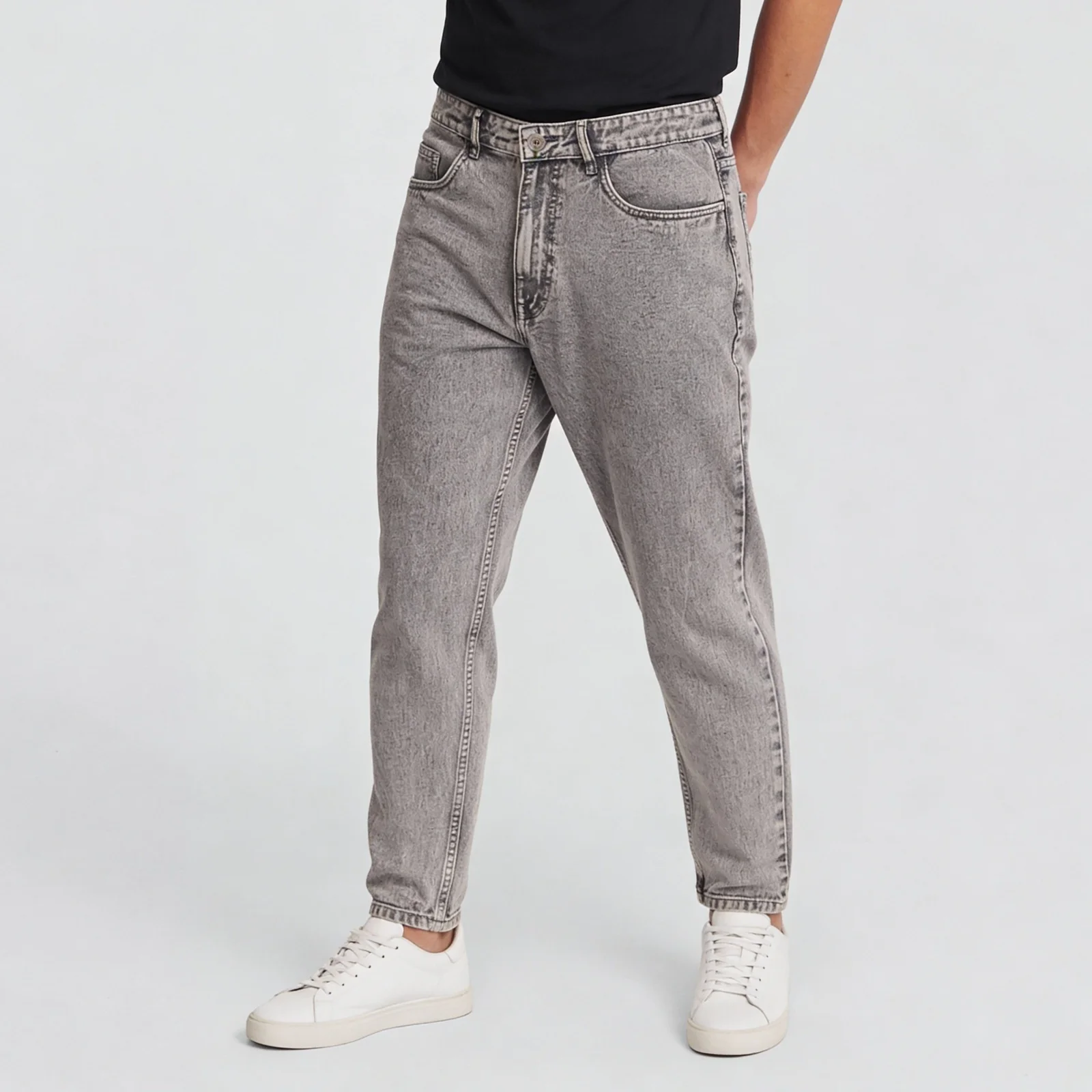Full Length Stone Washed Jeans - Image 5