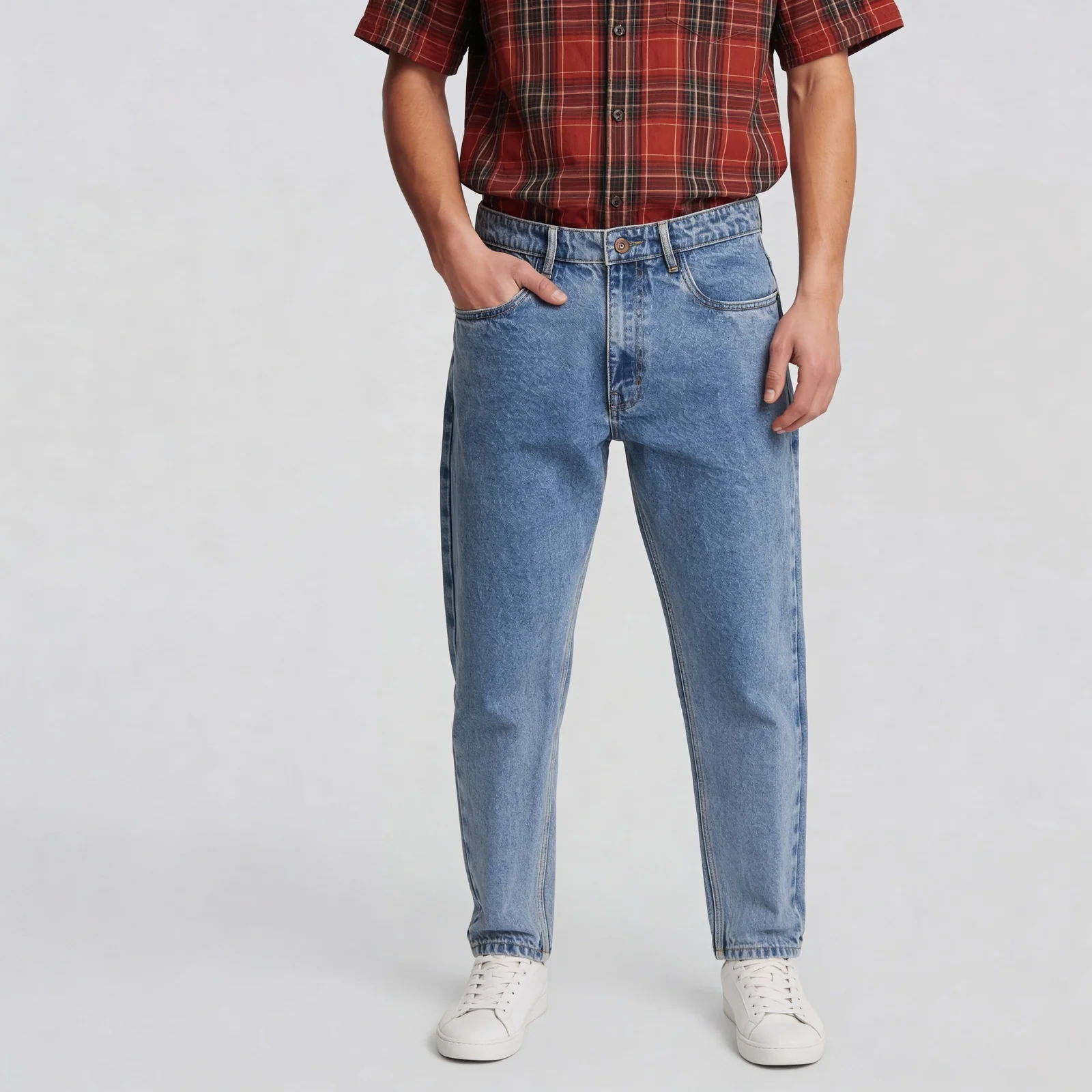 Full Length Stone Washed Jeans - Image 7