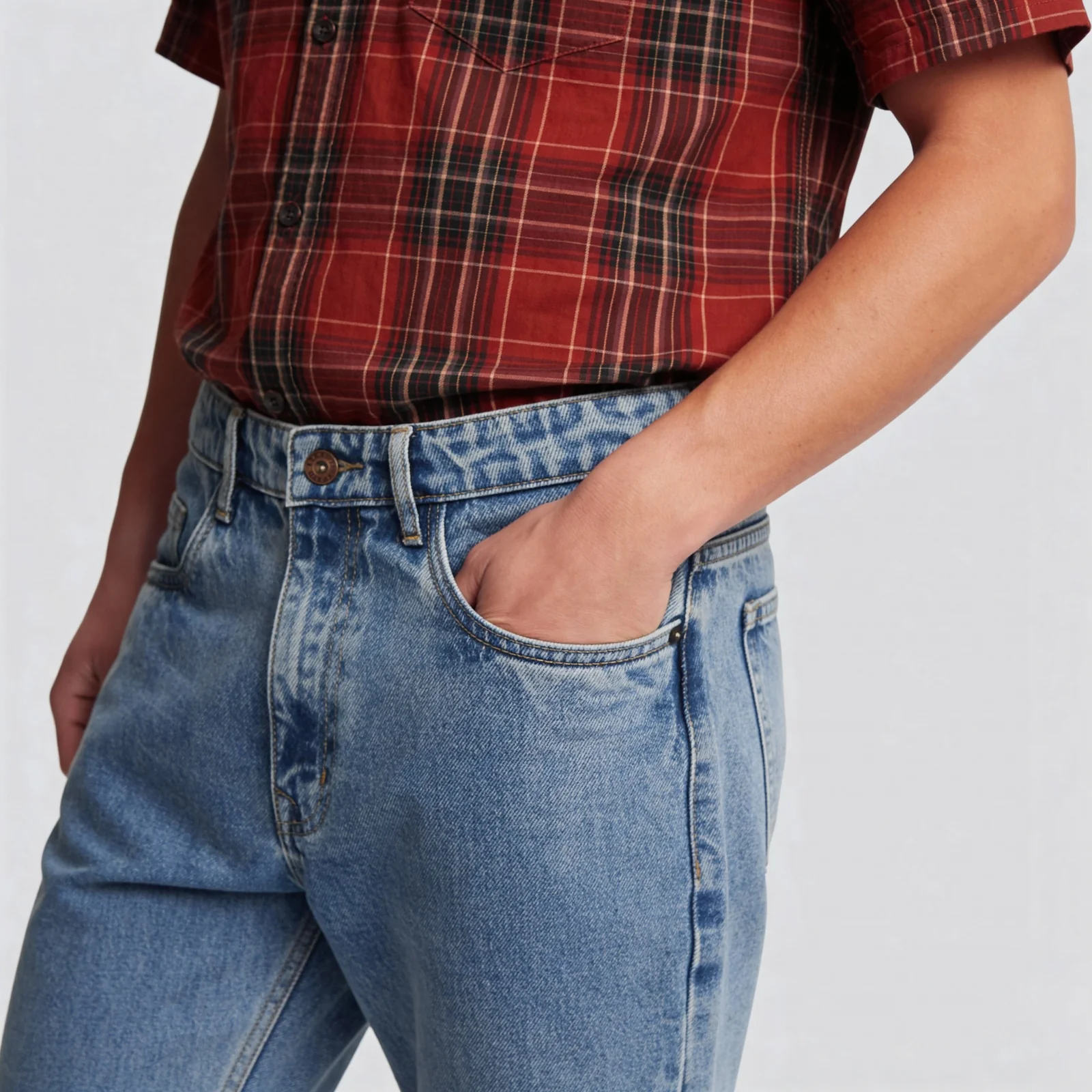 Full Length Stone Washed Jeans - Image 9
