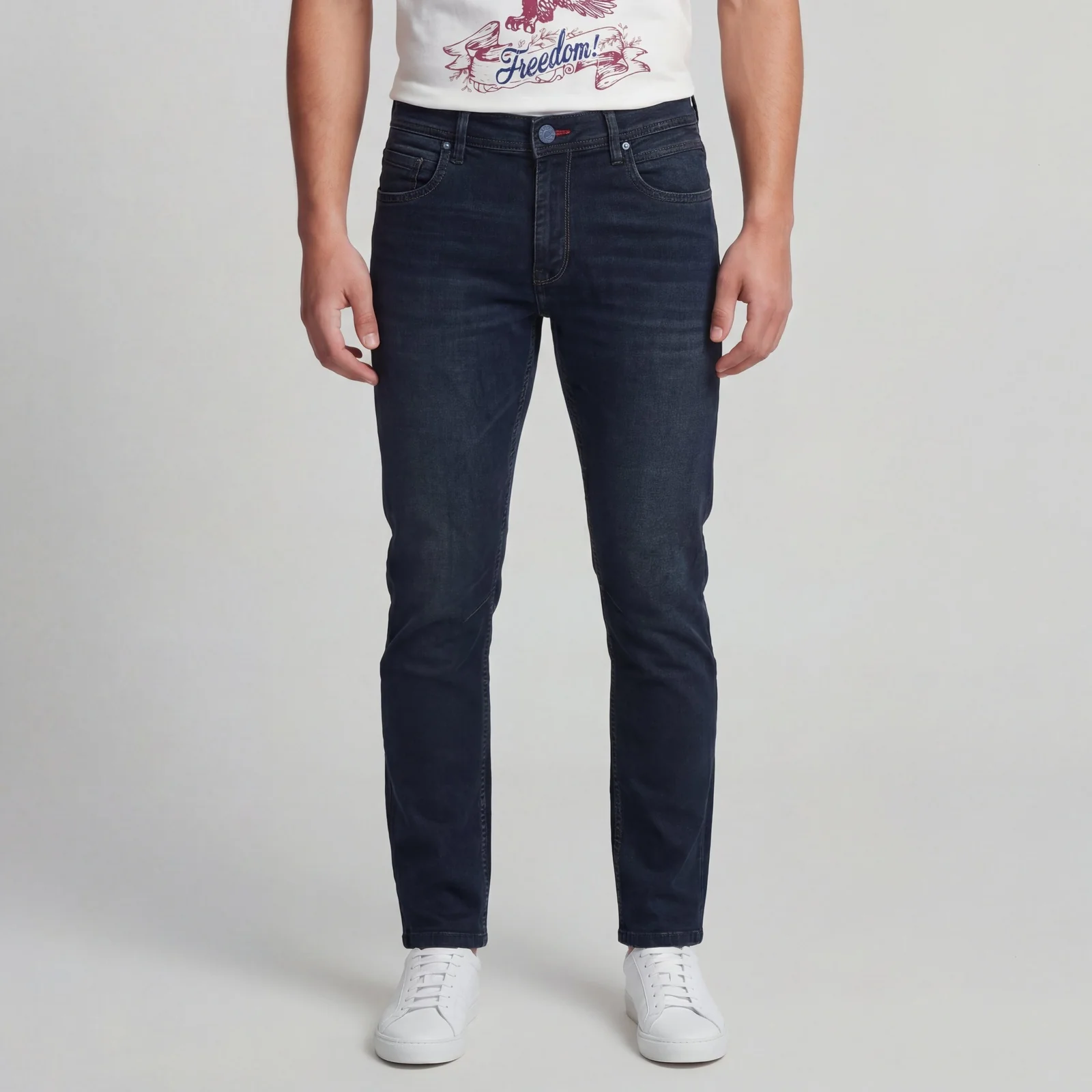 Full Length Woven Relaxed Fit Jeans - Image 2
