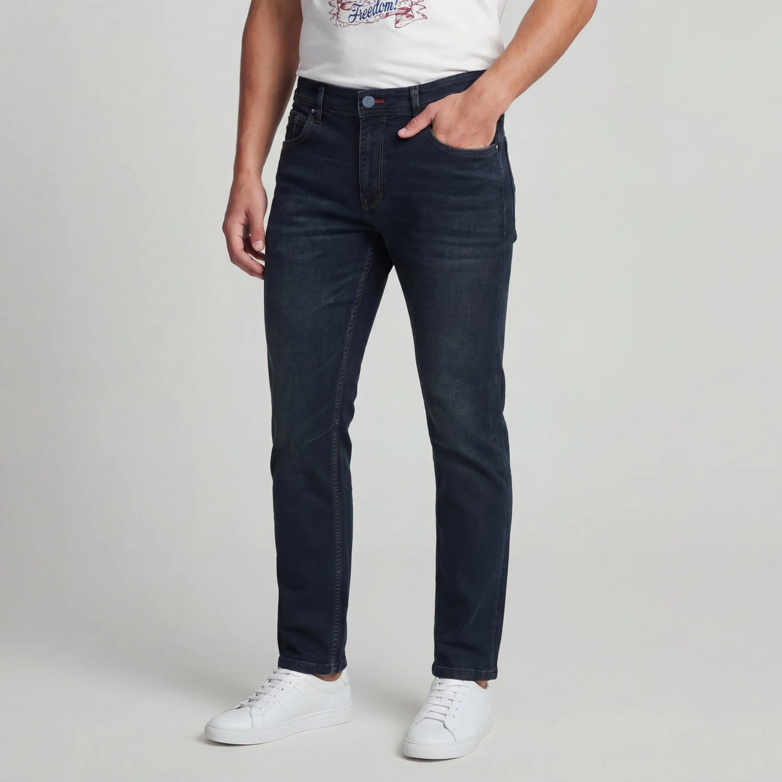 Full Length Woven Relaxed Fit Jeans - Image 5